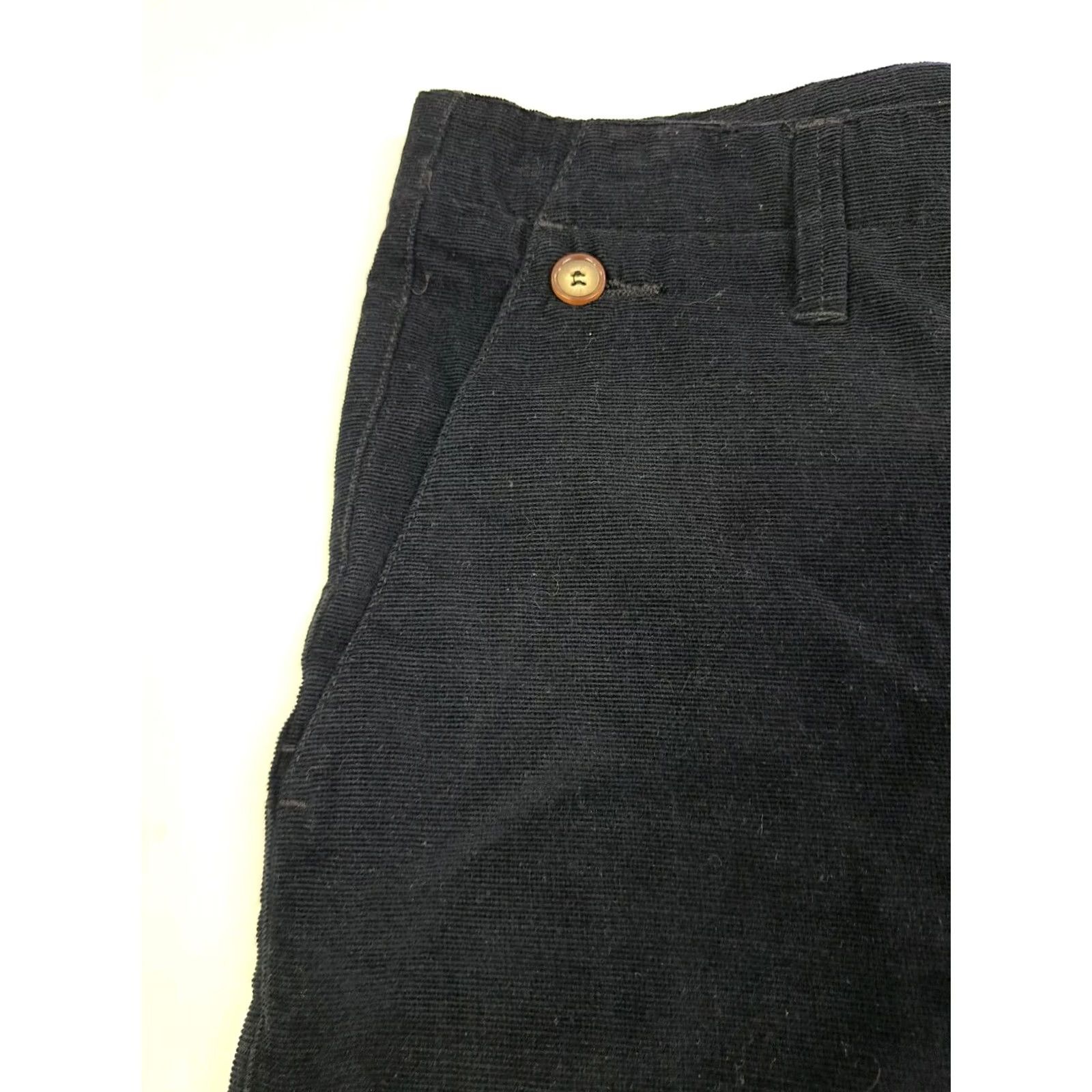 Hurley Hurley Mens Corduroy Black Chino Shorts Pockets Size 32 Regular Inseam 9in Zipper Button Logo Front Casual Beach Summer Spring Fall Chino Mens Size US 32 / EU 48 - 6 Thumbnail