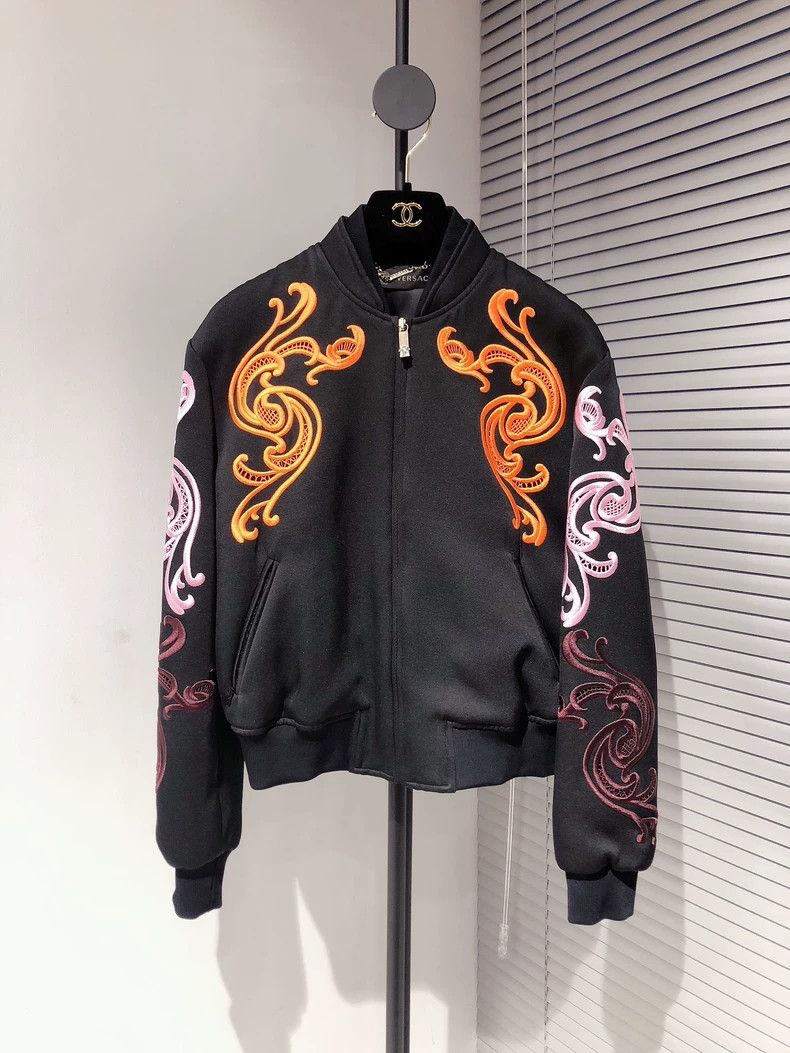 Versace Black cropped jacket top