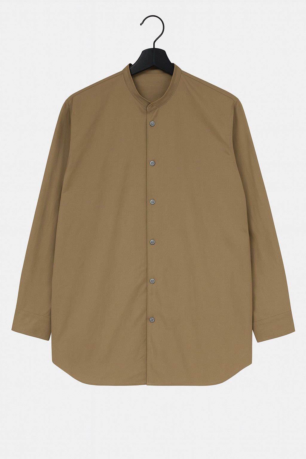 Muji Muji Brown Cotton Oversized Stand Collar Shirt – Minimalist Size US XL / EU 56 / 4 - 1 Thumbnail