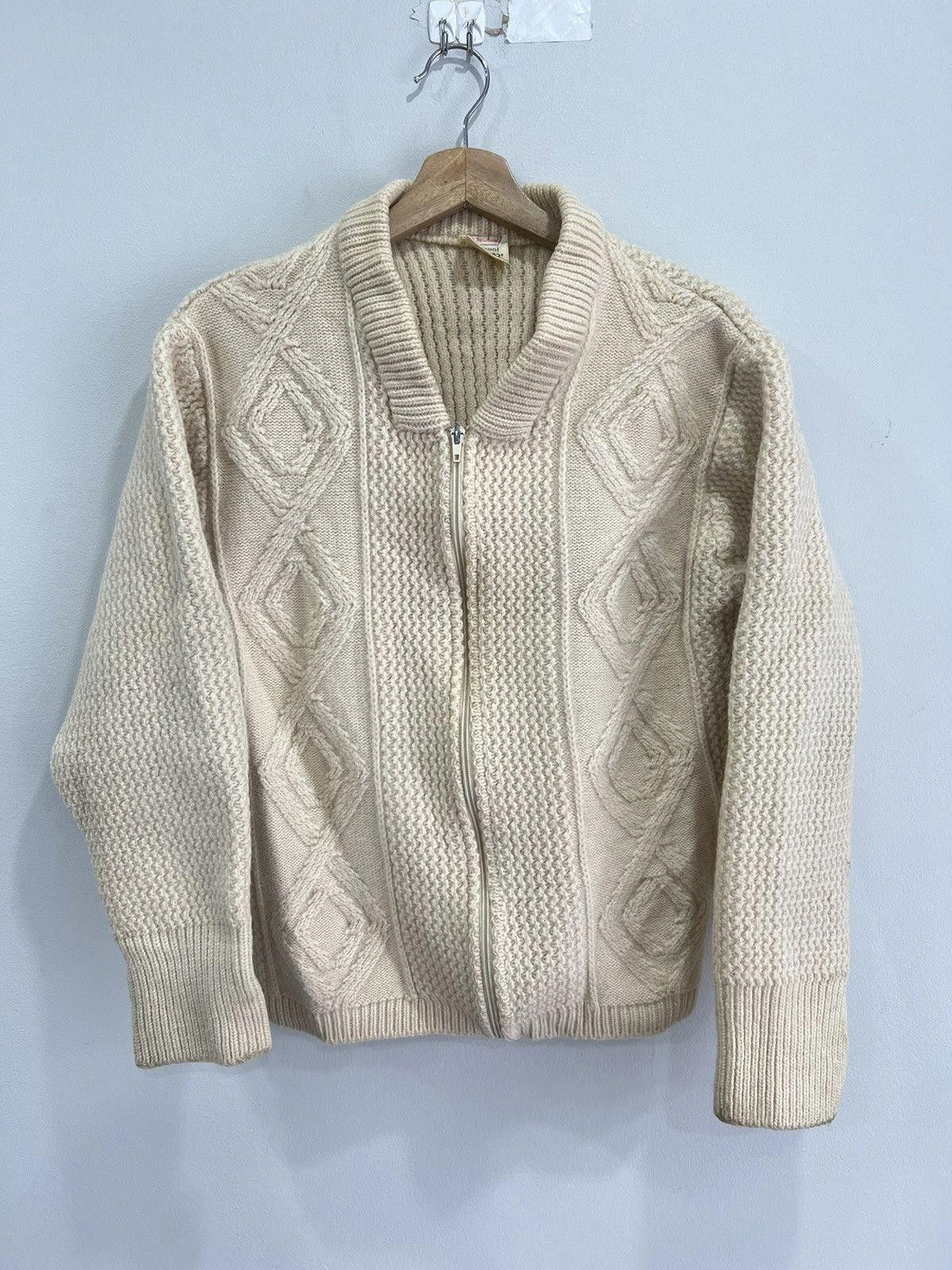 Vintage Vintage Womens Cable Knit Zip Up Sweater Size S / US 4 / IT 40 - 1 Thumbnail