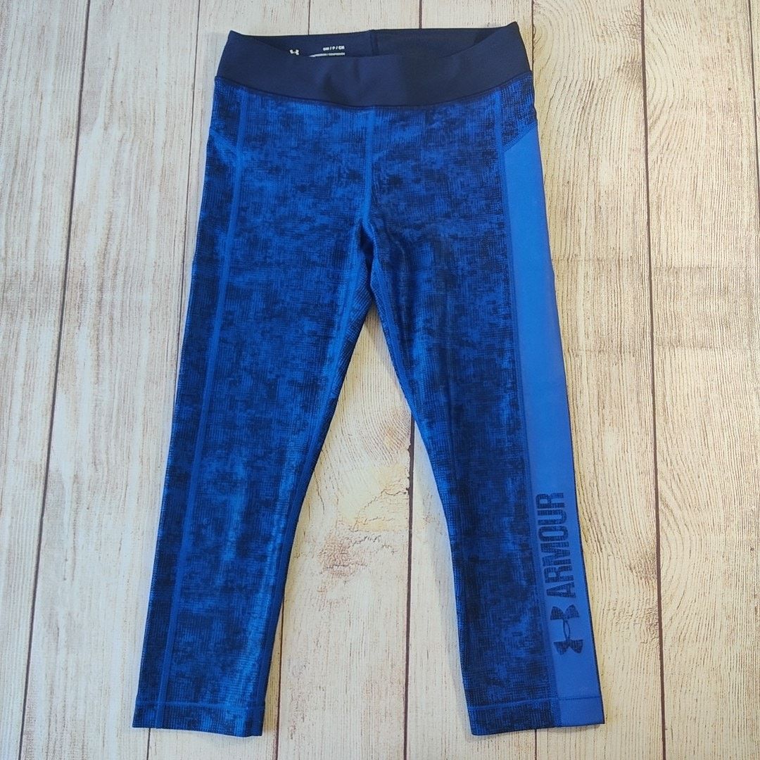 Under Armour HeatGear Compression Printed Graphic Capri sz S 1302774 Size 27" / US 4 / IT 40 - 1 Thumbnail