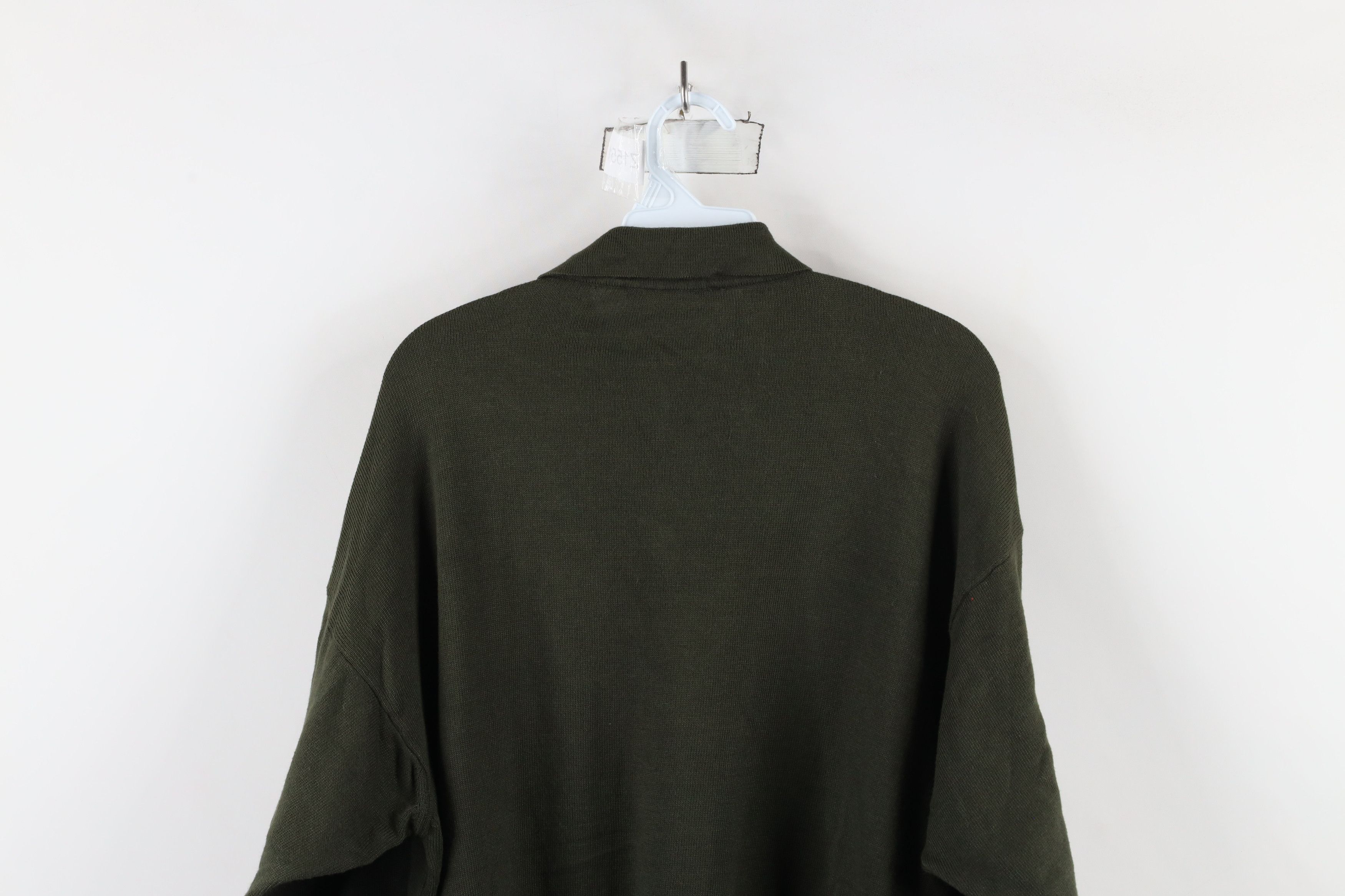 Vintage Vintage 90s Streetwear Lightweight Collared Sweater Green Size US M / EU 48-50 / 2 - 10 Thumbnail
