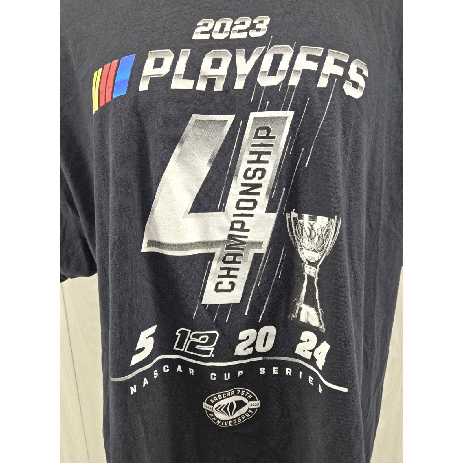 NASCAR NASCAR Playoffs Graphic Tee Shirt Black 2XL Mens T-Shirt Short Sleeve Adult 2023 Graphic NASCAR Shirts Mens 2XL Black Size US XXL / EU 58 / 5 - 3 Thumbnail