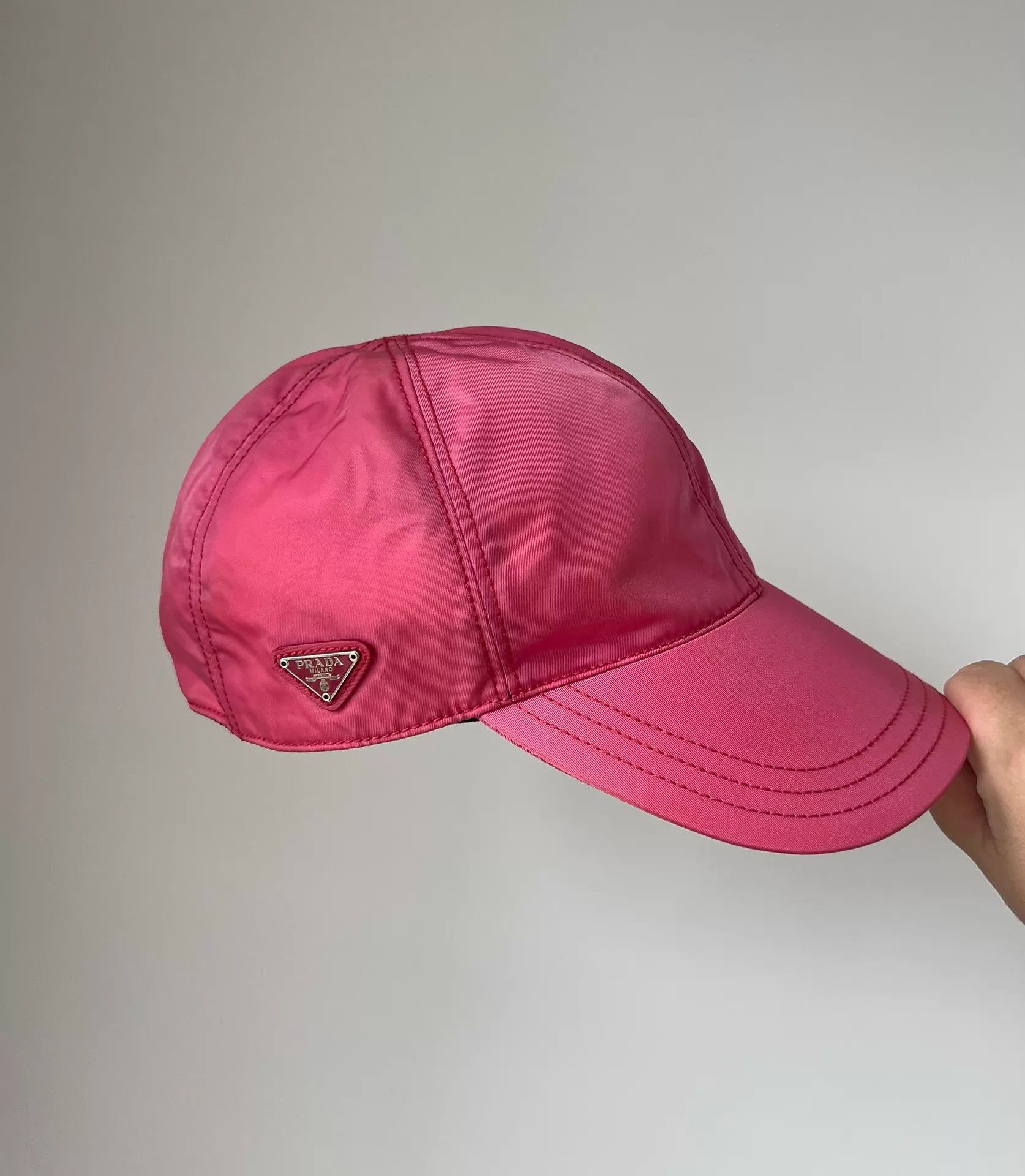 Prada Prada Triangle Logo Unisex Cap M Size ONE SIZE - 1 Thumbnail