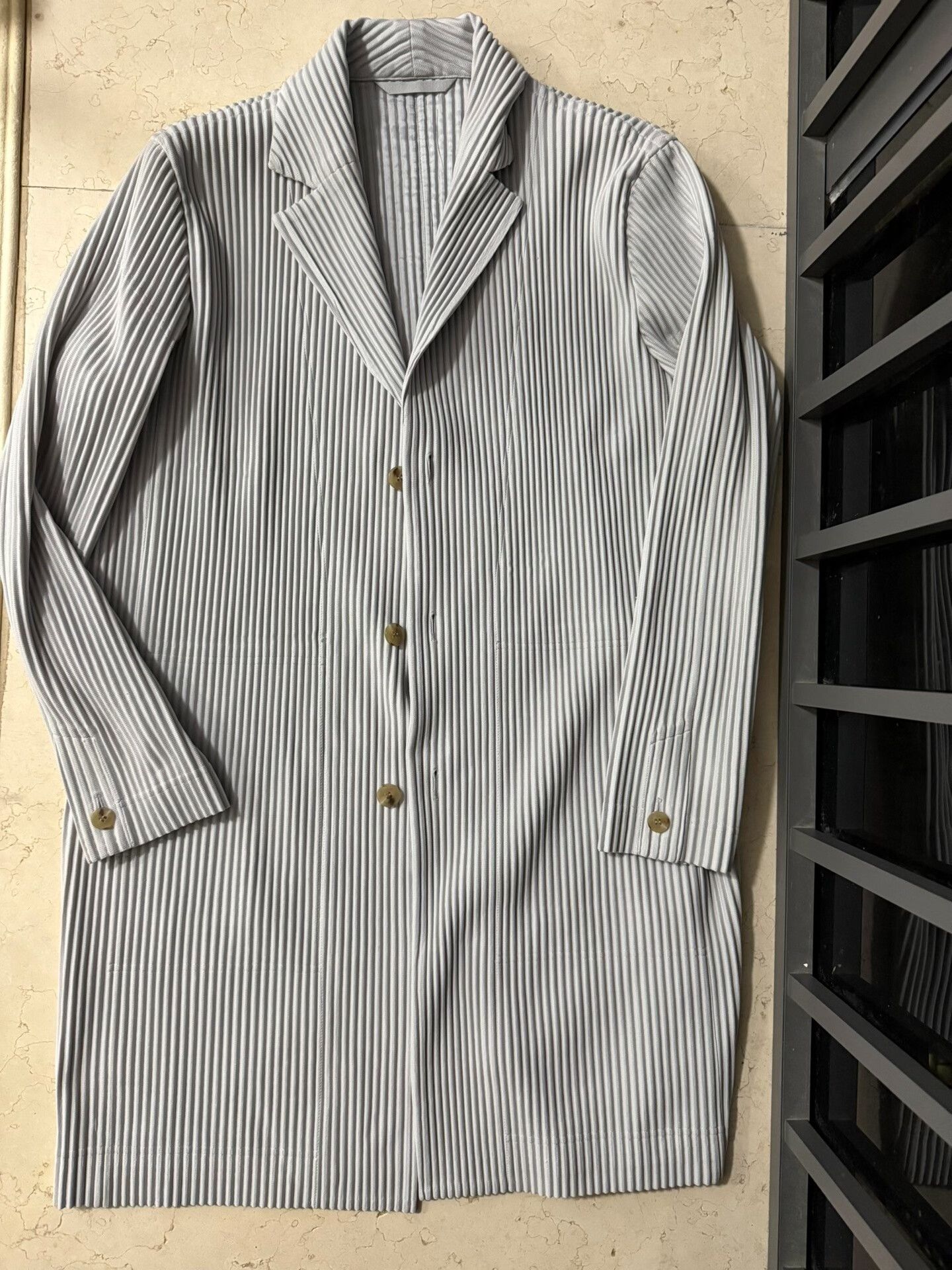 Homme Plisse Issey Miyake Issey Miyake Homme Plisse Pleated Long Jacket Size US L / EU 52-54 / 3 - 1 Thumbnail