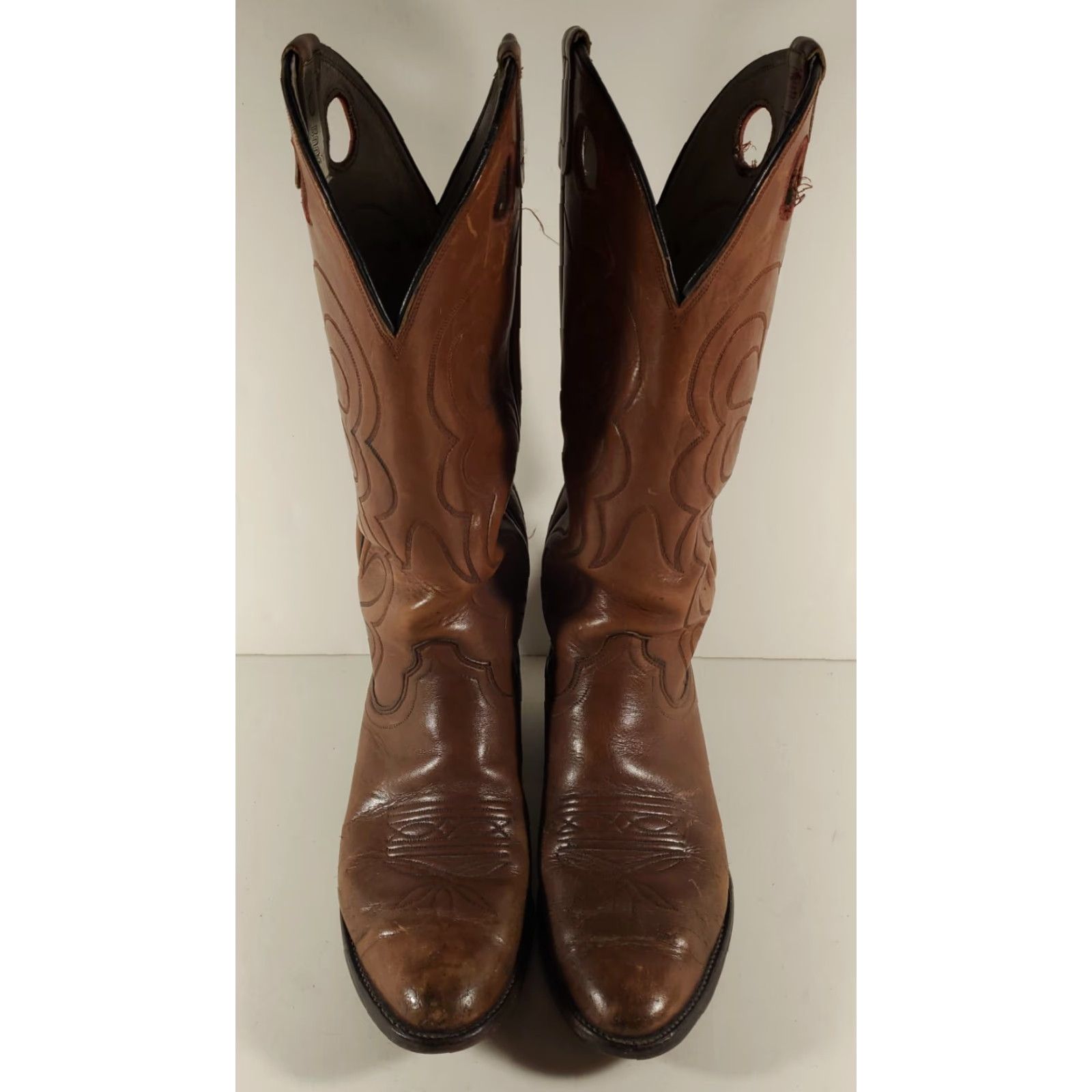 Vintage Olathe Boots Boot Western Buckaroo Cowboy Leather Brown 16" 36515 Mens 9 Kansas B Size US 9 / EU 42 - 5 Thumbnail