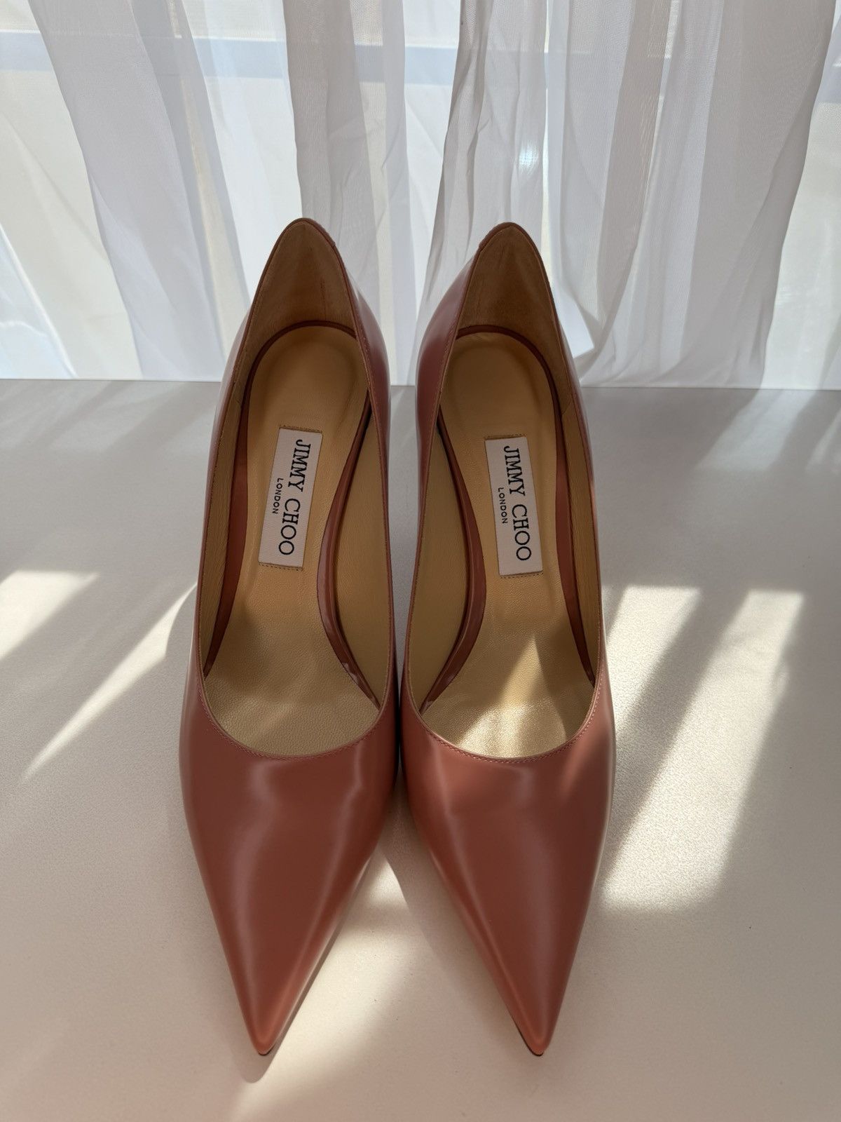 Jimmy Choo Jimmy Choo Mauve Pink Leather Pointed Toe Pumps Size US 9 / IT 39 - 7 Thumbnail