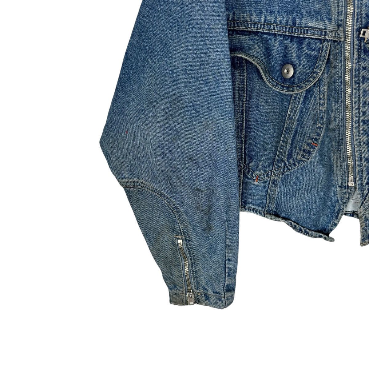 Camel ☀️90s SWEET CAMEL DENIM BIKERS CROPPED JACKET Size S / US 4 / IT 40 - 7 Thumbnail