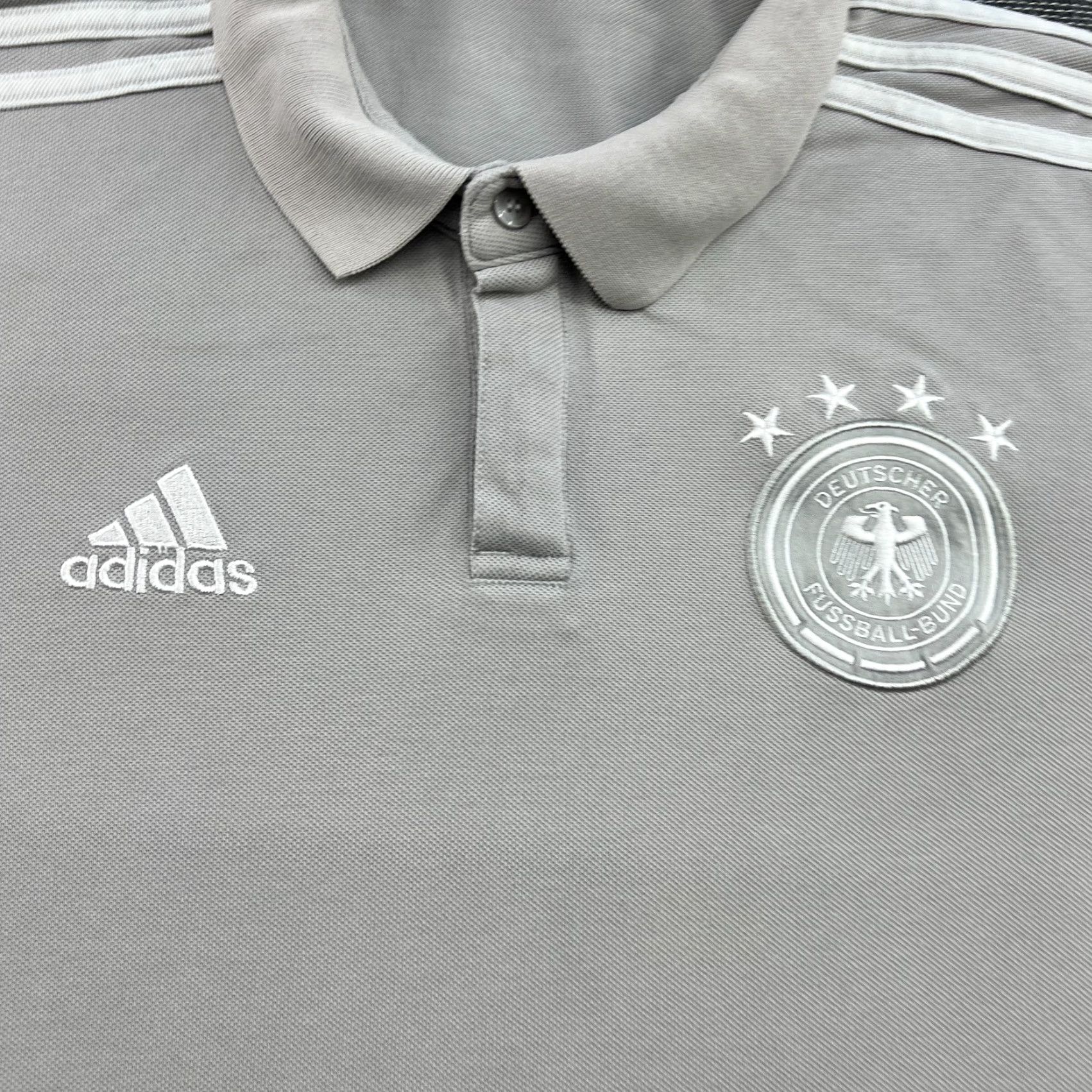 Adidas adidas Germany 2017 2018 Polo Shirt Shirt Mens Medium Gray Nike? Wait no. Size US M / EU 48-50 / 2 - 4 Thumbnail