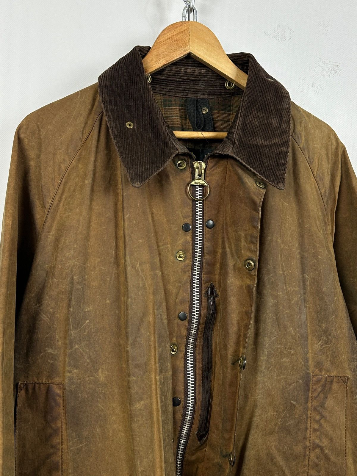 Barbour Vintage Barbour Beaufort Olive Brown Waxed Coat Jacket Size US XXL / EU 58 / 5 - 12 Thumbnail