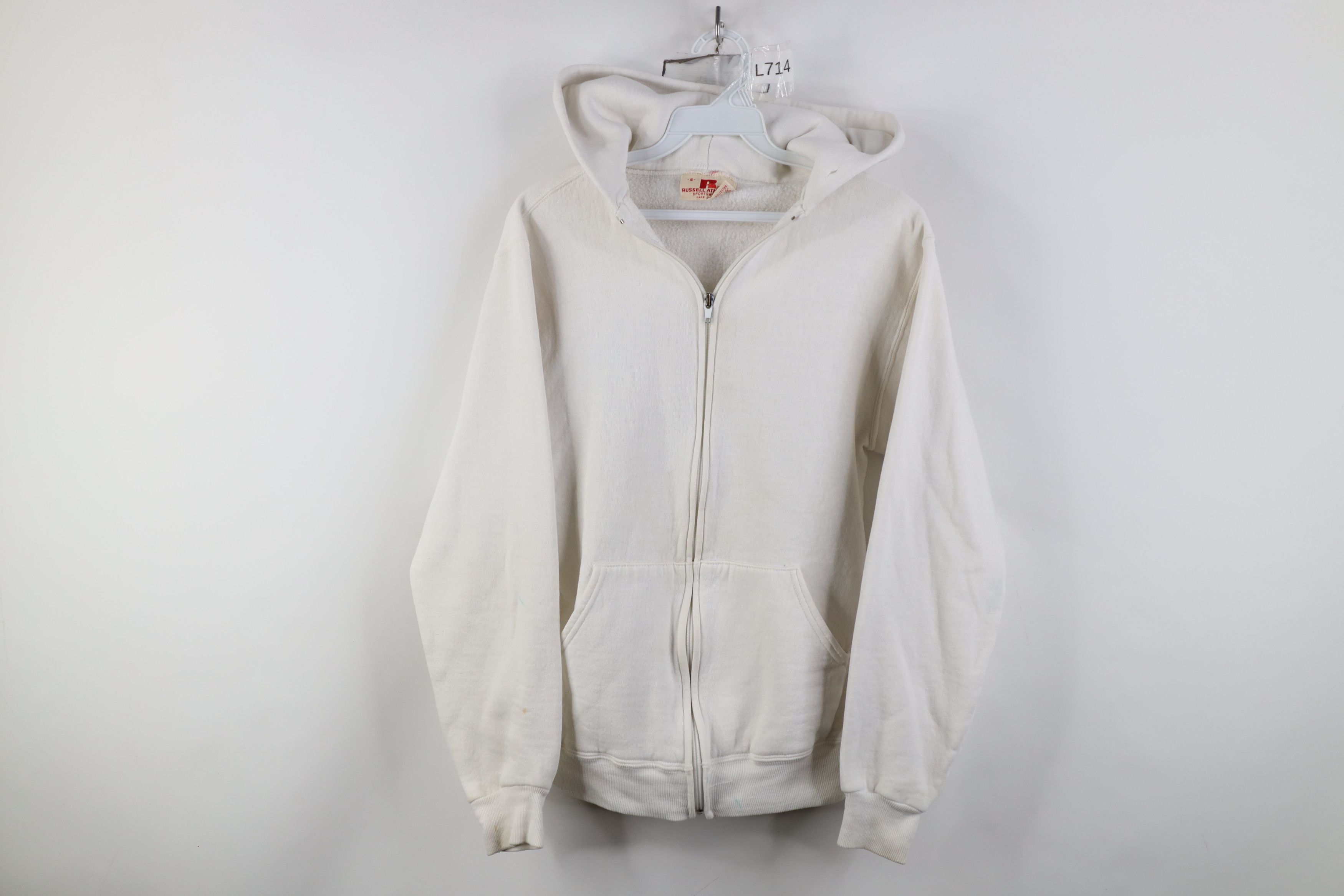 Russell Athletic Vintage 70s Russell Athletic Hoodie Sweatshirt White USA Size US S / EU 44-46 / 1 - 1 Thumbnail