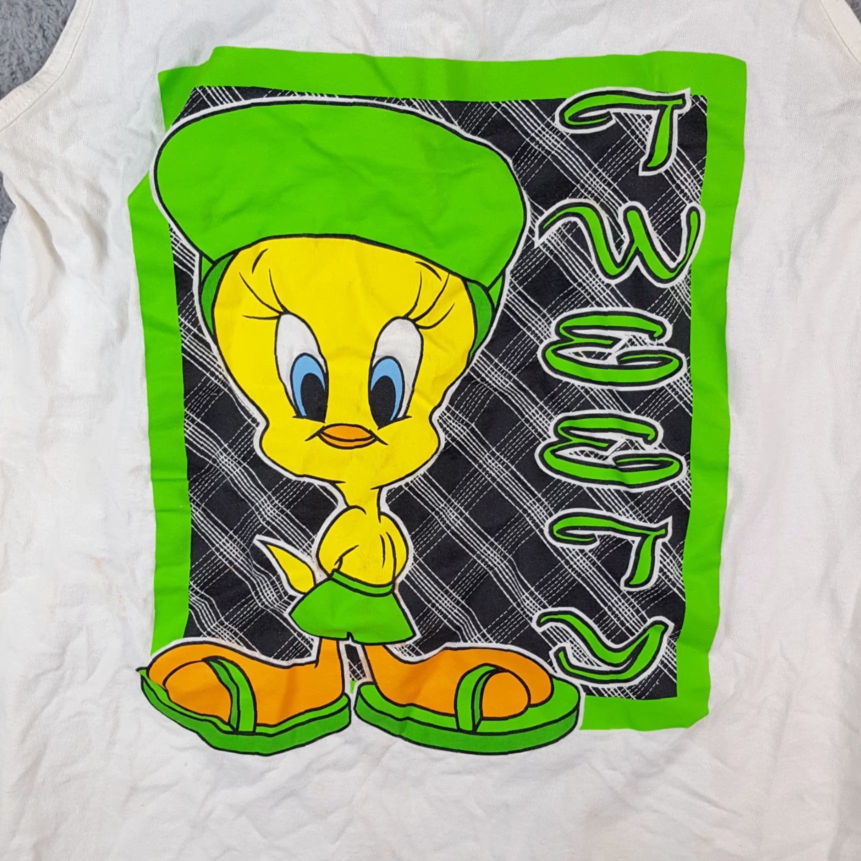 Vintage Vintage Looney Tunes Tweety Bird Women's XL Tank Top Casual Y2K 90s Retro Cartoon T-Shirt Size XL / US 12-14 / IT 48-50 - 2 Thumbnail