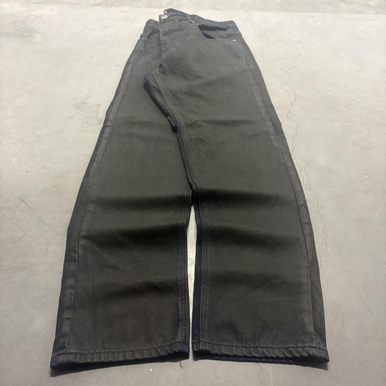 Vintage Crazy Vintage Y2K/2000s Baggy Jewel House Black and Blue Accent Luxury Streetwear Denim Jeans! Size US 36 / EU 52 - 1 Thumbnail