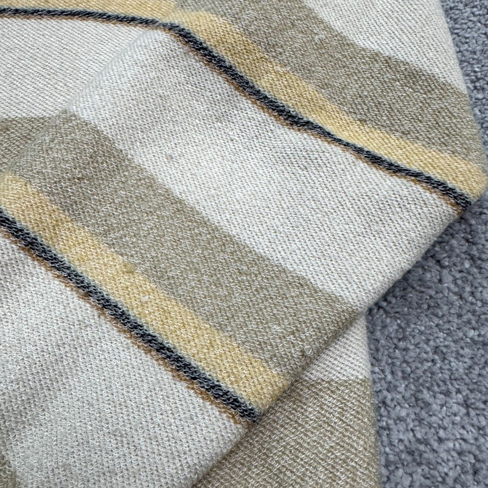 Quiksilver Quiksilver Pullover Hoodie Mens Small Beige Striped Textured Fleece Sweatshirt Long Sleeve Hooded Regular Fit Casual Winter Spring Fall Outdoor Logo Size US S / EU 44-46 / 1 - 5 Thumbnail