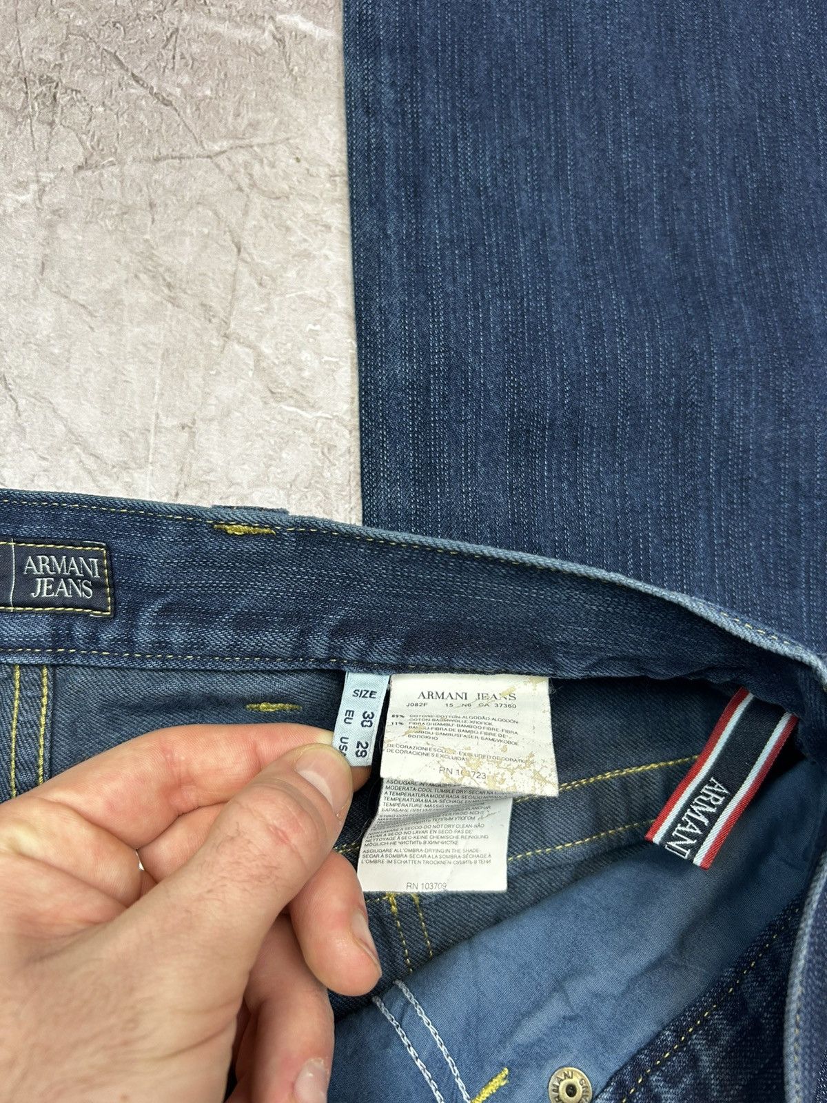 Armani × Vintage Vintage Armani distribution faded denim pants jeans Size US 30 / EU 46 - 7 Thumbnail