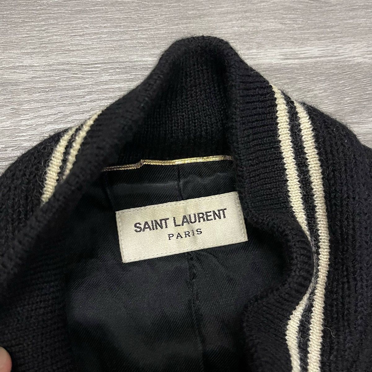 Hedi Slimane × Saint Laurent Paris HEDI SLIMANE X SAINT LAURENT TEDDY JACKET IN F40 Size M / US 6-8 / IT 42-44 - 4 Thumbnail