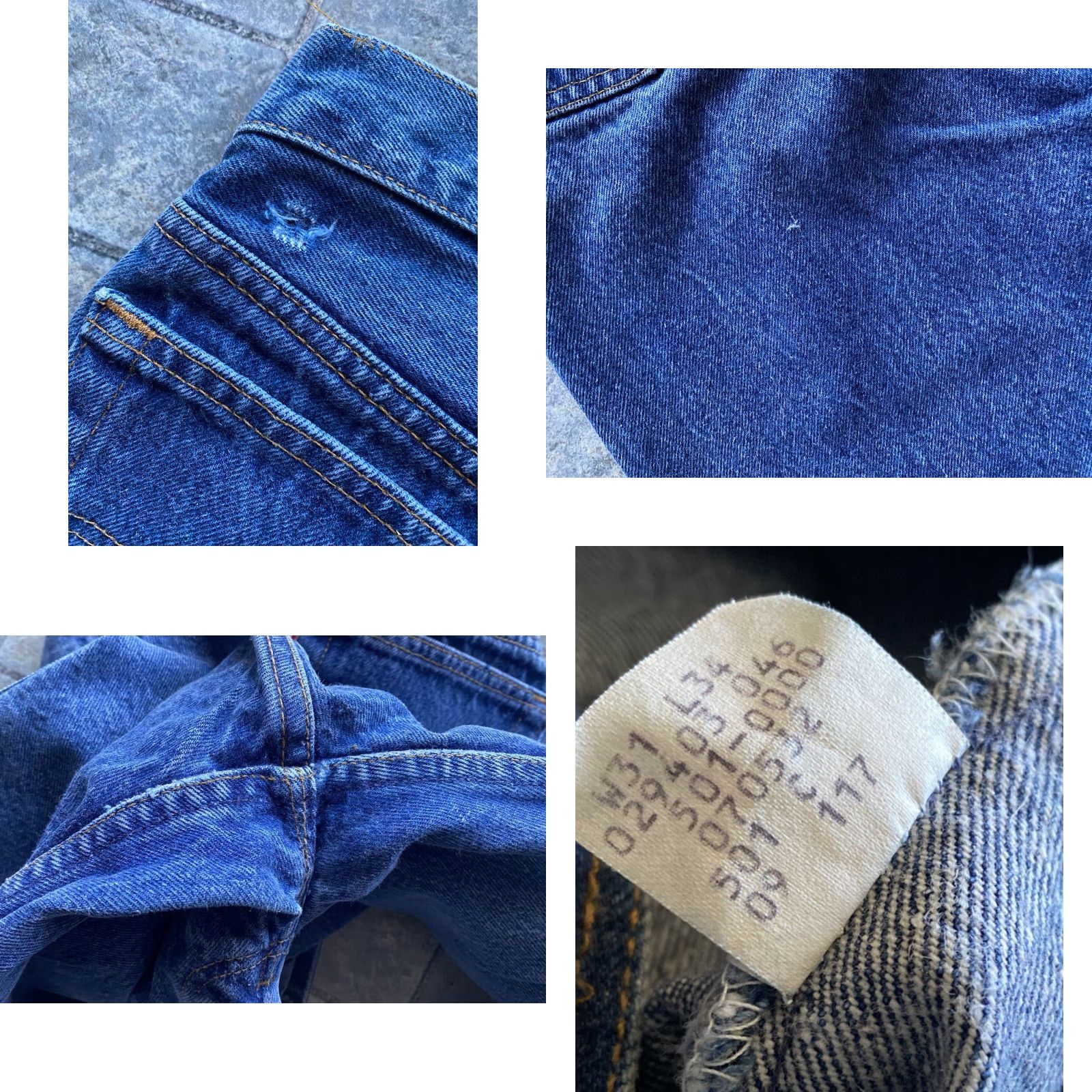 Levi's VINTAGE Levi’s 501 Jeans Blue Men’s 31x34 Flaws Wear Size US 31 - 10 Thumbnail
