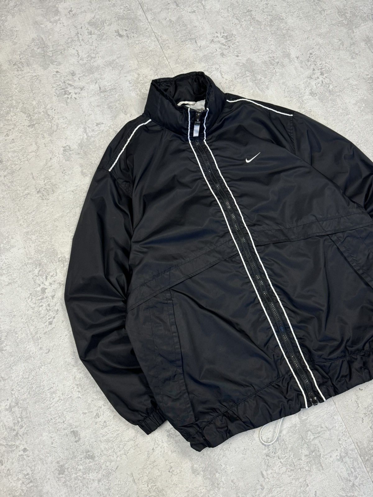 Nike Nike Black Track Jacket Full Zip Lightweight Size L Size US L / EU 52-54 / 3 - 2 Thumbnail