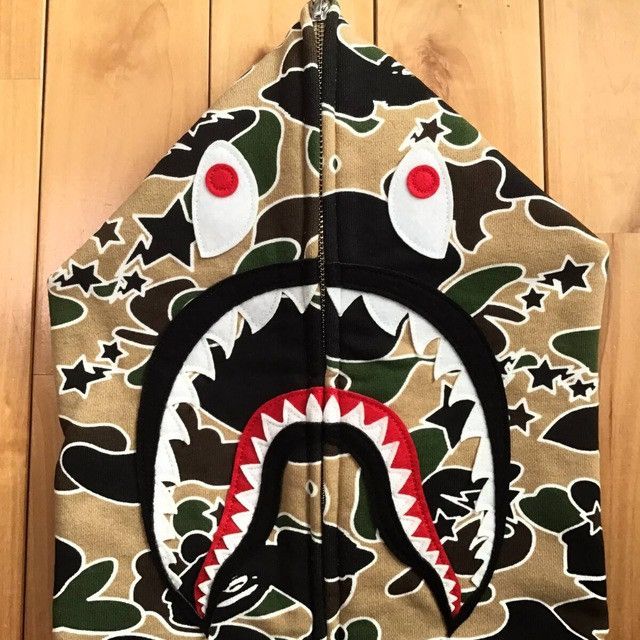 Bape BAPE Sta camo shark full zip hoodie a bathing ape Size US XL / EU 56 / 4 - 3 Thumbnail