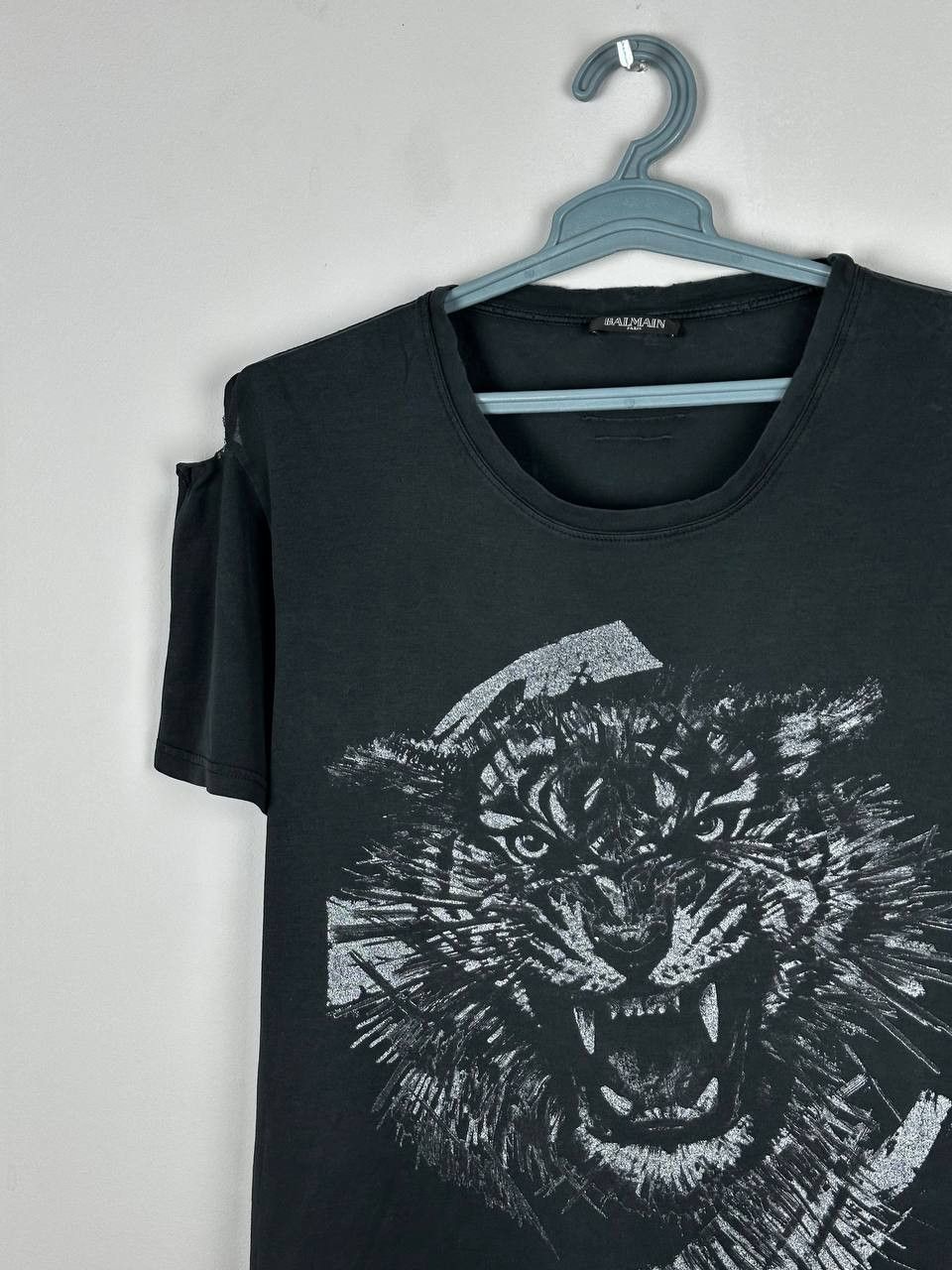 Balmain Balmain Distressed Trash Tiger Print T Shirt Faded Size US M / EU 48-50 / 2 - 3 Thumbnail