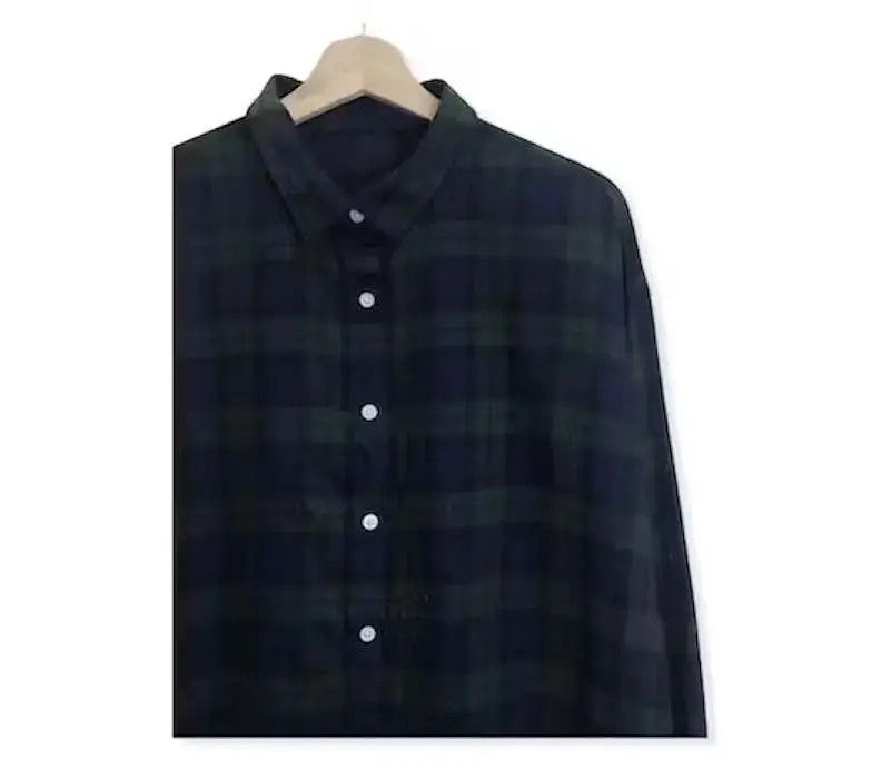Flannel Japanese Brand G.U Plaid Tartan Flannel Shirt Size US XL / EU 56 / 4 - 4 Thumbnail