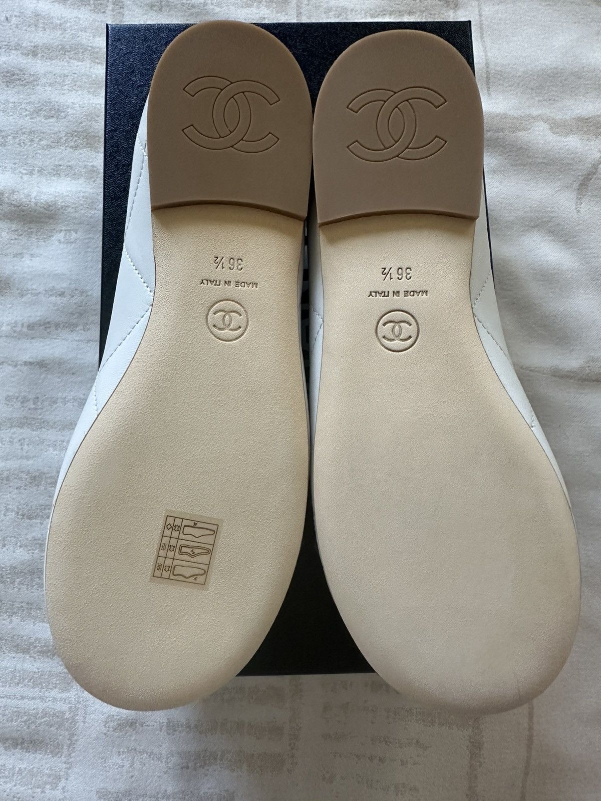 Chanel chanel 26M coco beach cambon flat white color size 36.5 Size US 6.5 / IT 36.5 - 8 Thumbnail