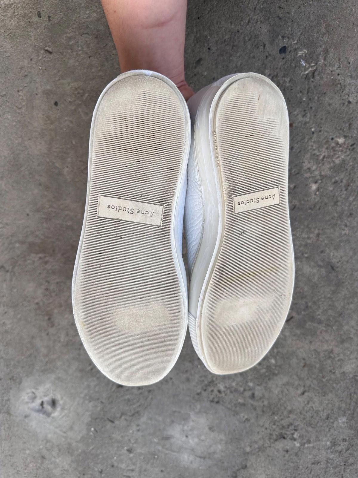 Acne Studios ACNE STUDIOS ADRIANA GRAIN LEATHER SNEAKERS WHITE SZ 40 Size US 10 / IT 40 - 6 Thumbnail