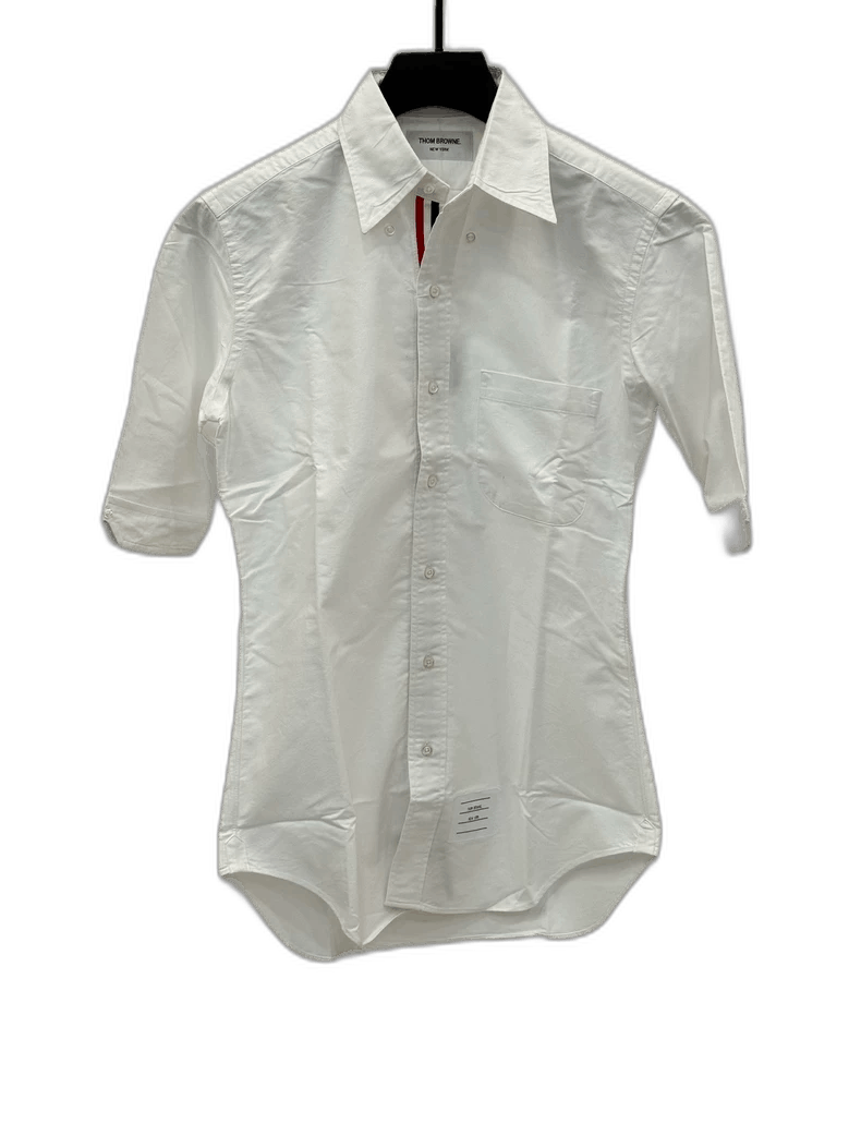 Thom Browne Thom Browne white short sleeve shirt-2507 Size US S / EU 44-46 / 1 - 7 Thumbnail