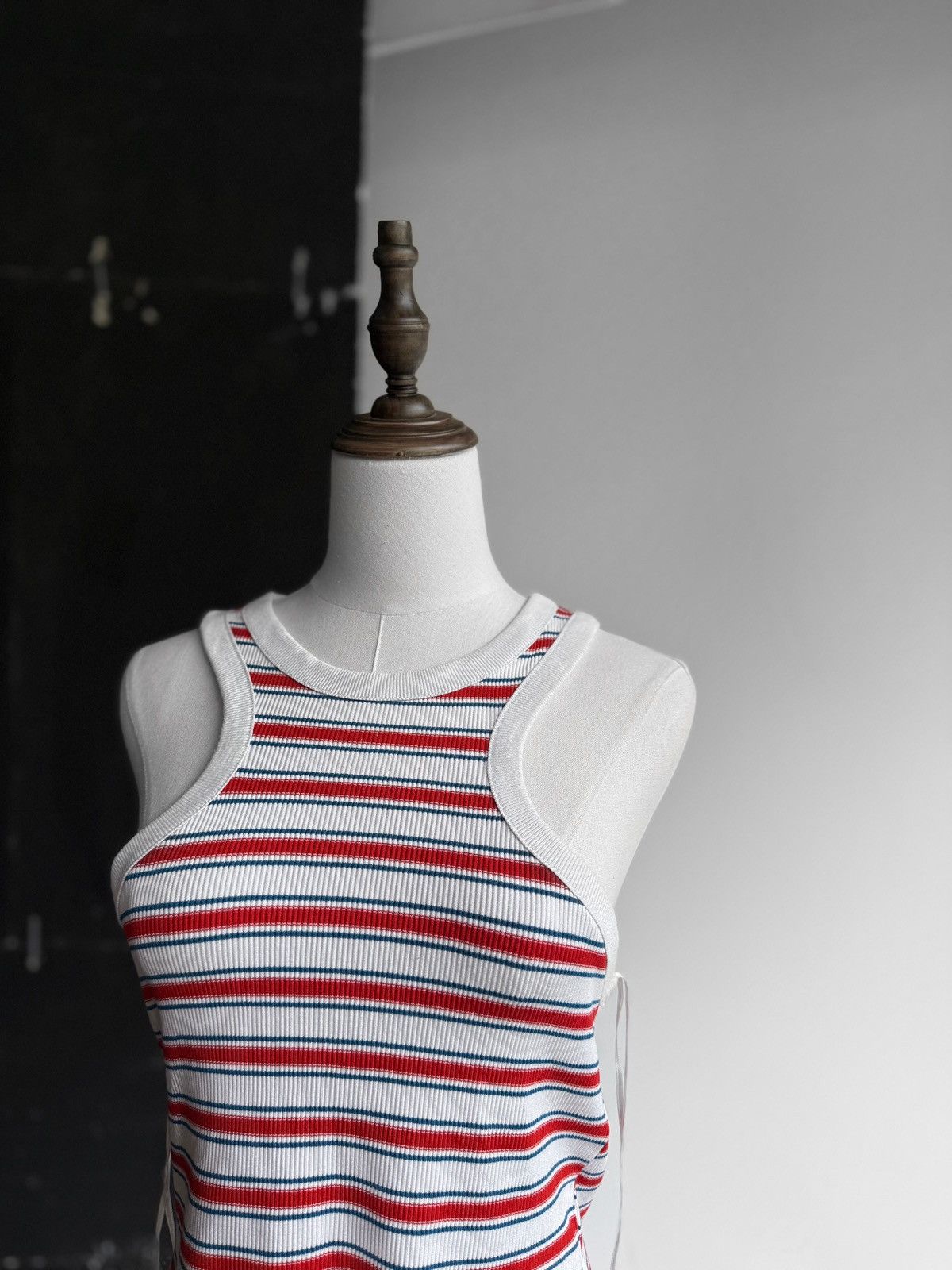 Kappa × Zara Kappa x Zara Womens Striped Cropped Tank Top Red/White Size L / US 10 / IT 46 - 2 Thumbnail