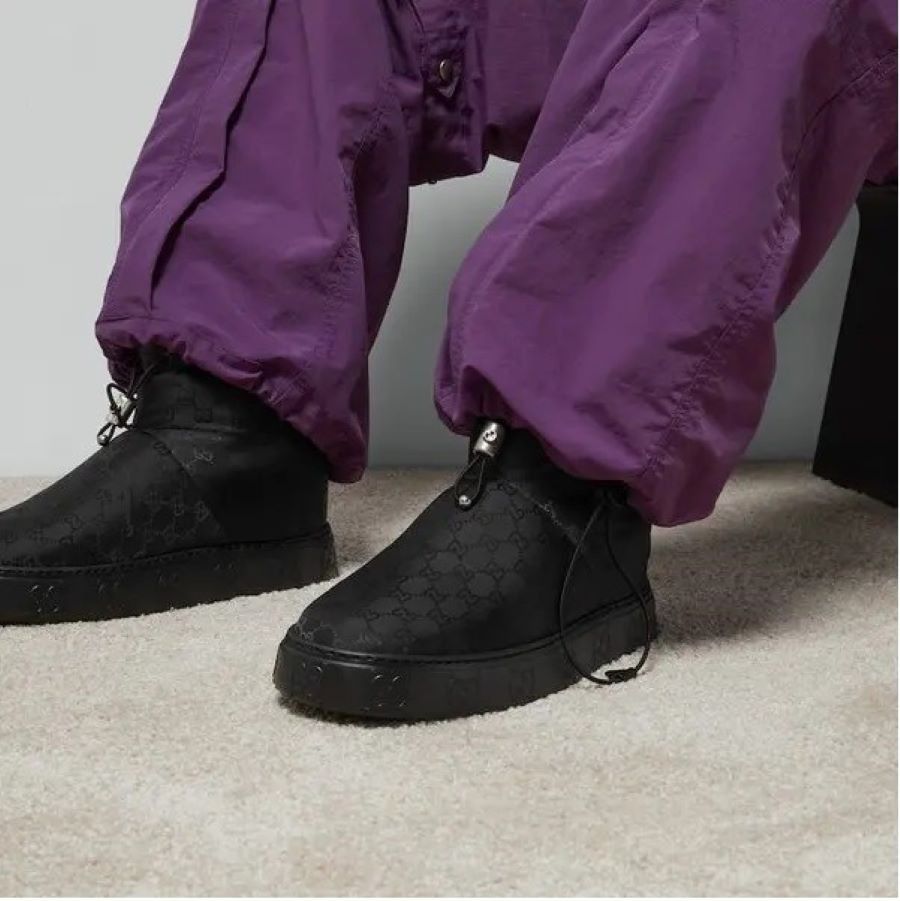 Gucci NIB Gucci GG nylon ankle boots- size G 10.5/ US 11.5 Size US 11.5 / EU 44-45 - 2 Thumbnail
