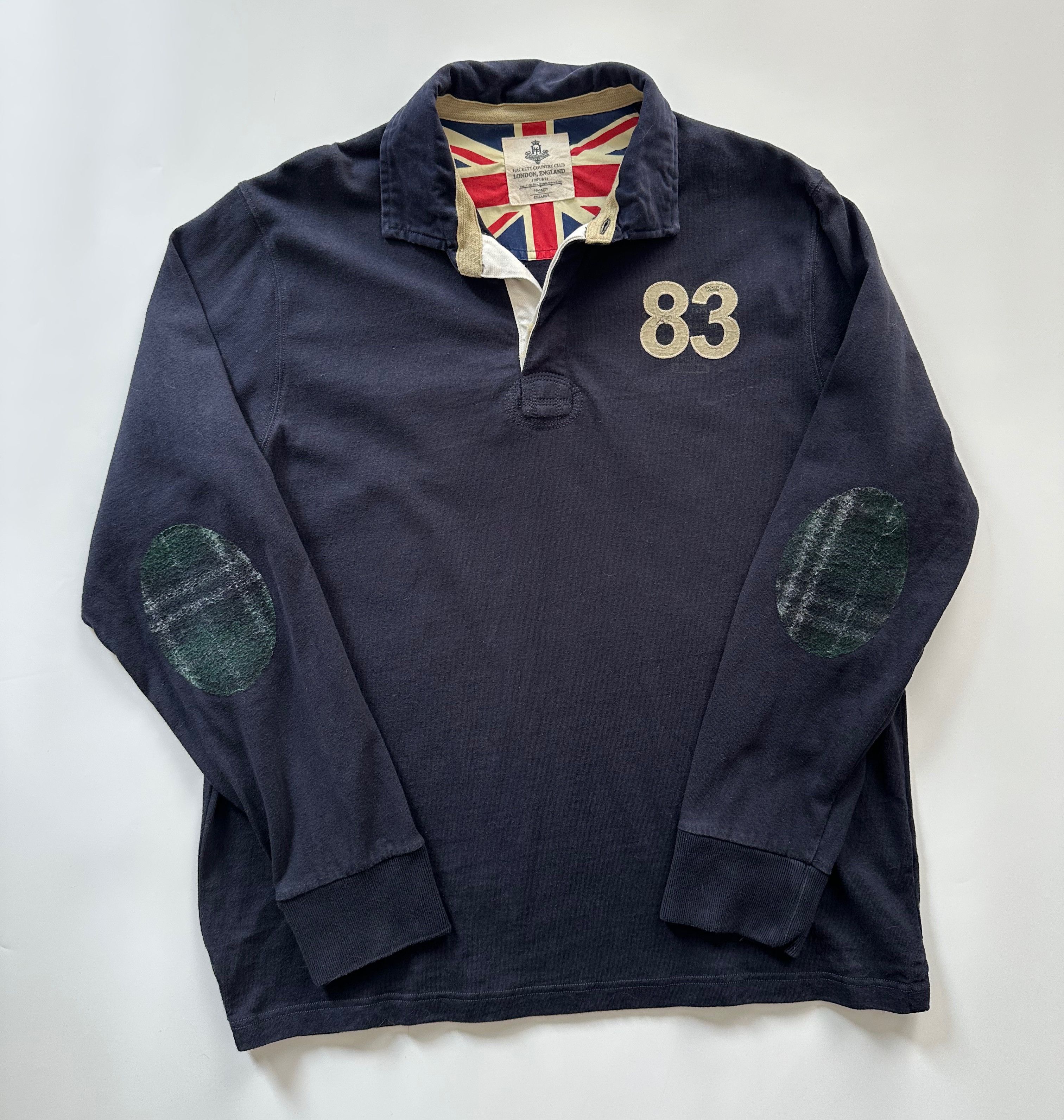 Hackett HACKETT Men’s Country Club Rugby style, Navy/Union Jack Size US XXL / EU 58 / 5 - 12 Thumbnail