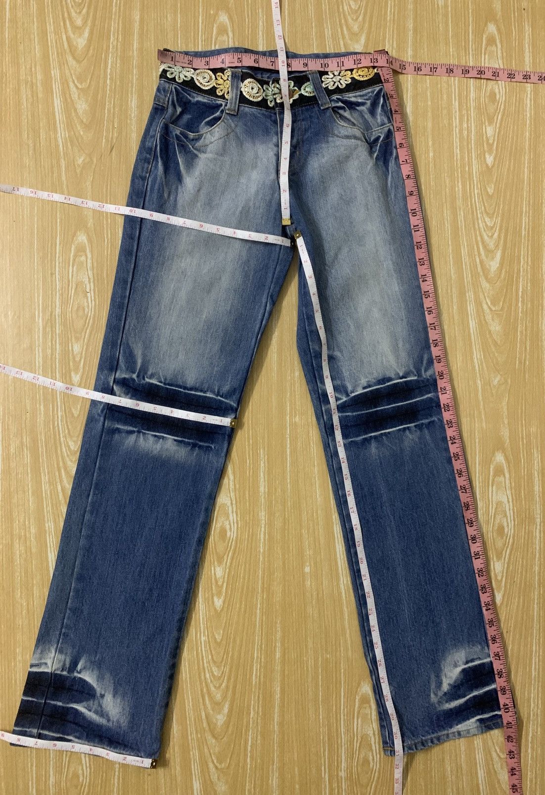 Japanese Brand Blue Moon Blue Rare Design Denim Jeans Pants Size US 28 / EU 44 - 20 Thumbnail