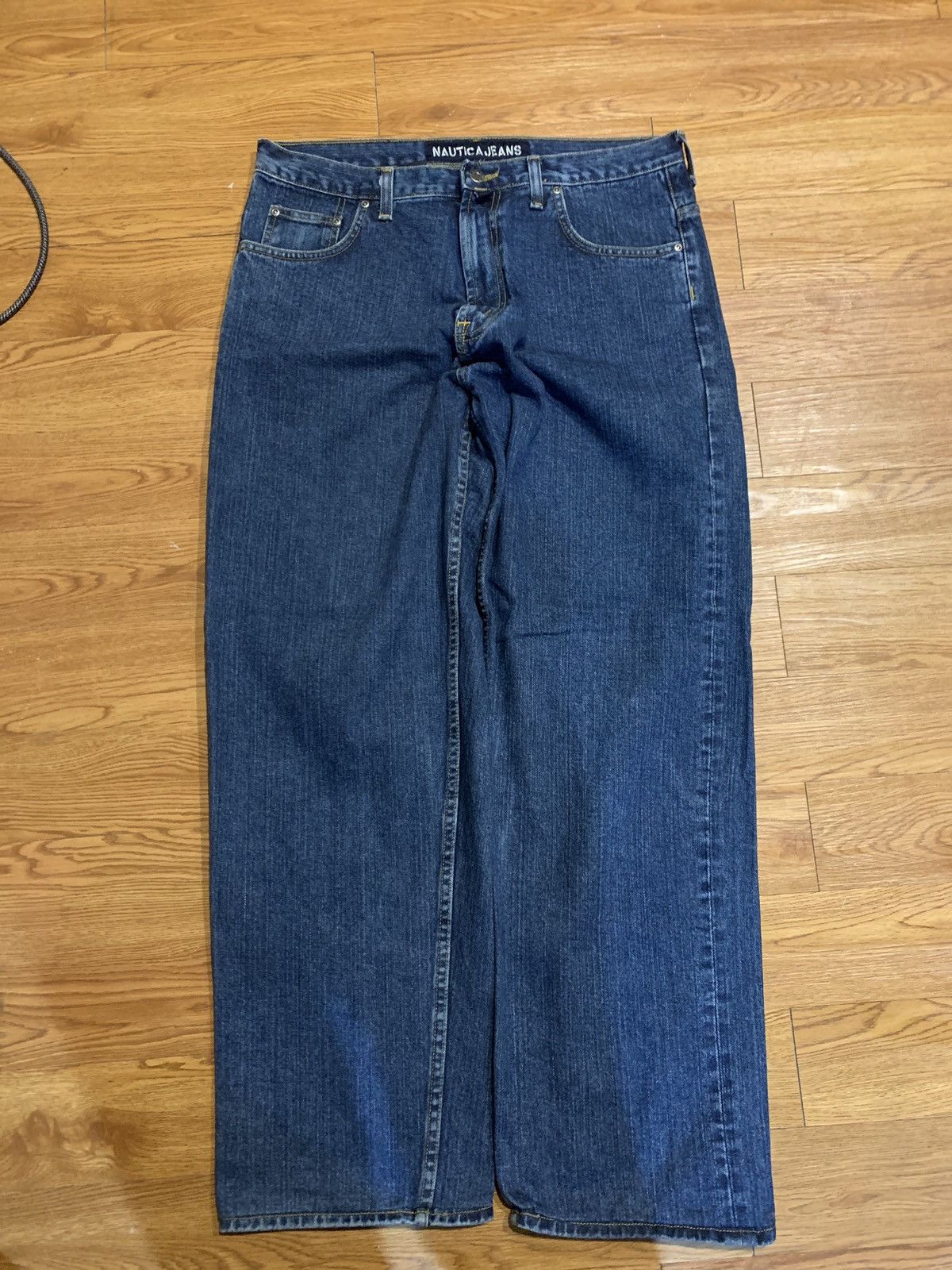 Nautica × Vintage baggy y2k skater “nautica” jeans Size US 35 - 1 Thumbnail