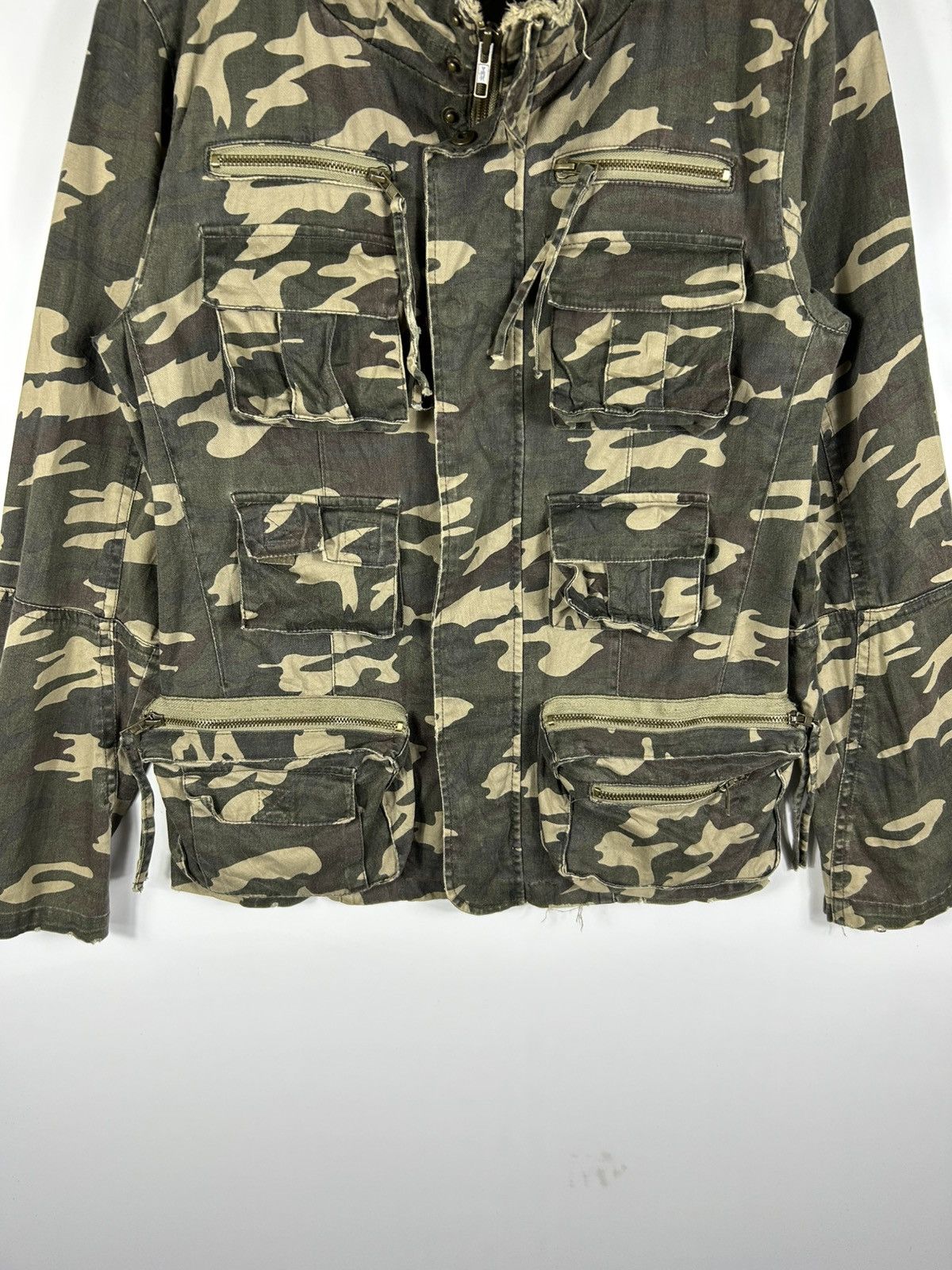 Japanese Brand ⚡️Vintage Fazbee Camo Hooded Multi Pocket Zipper Jacket Size M / US 6-8 / IT 42-44 - 5 Thumbnail