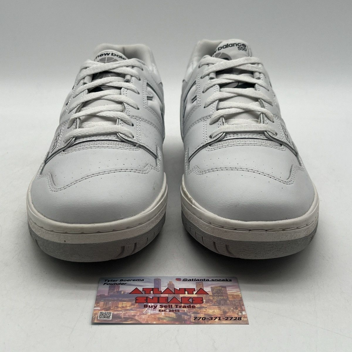 New Balance 550 white grey Size US 12 / EU 45 - 2 Thumbnail