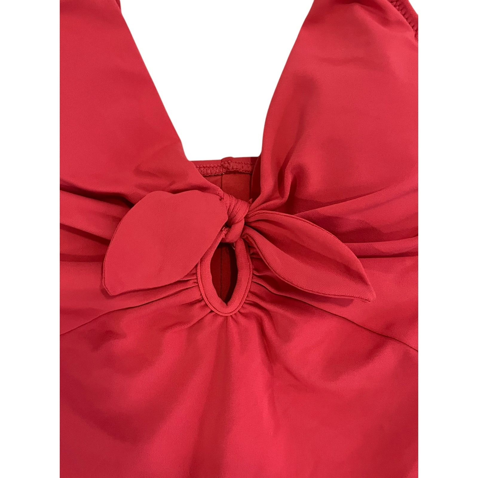 Other Robin Piccone Ava Knot One Piece Swimsuit Guava Size 6 NWOT Size M / US 6-8 / IT 42-44 - 7 Thumbnail