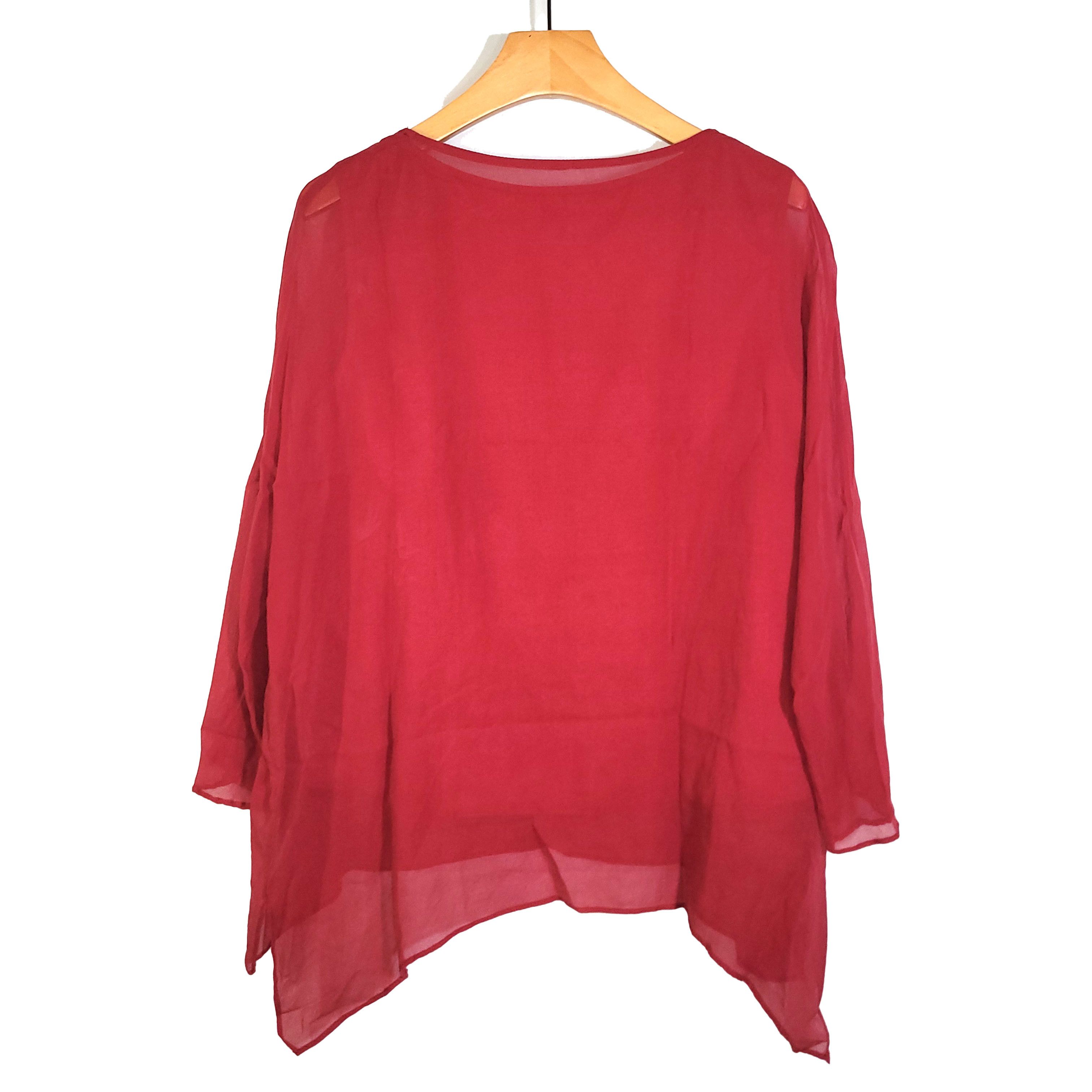 Other Women's Size S 100% Silk Short Sleeve Top T-Shirt SAC720 Size S / US 4 / IT 40 - 2 Thumbnail