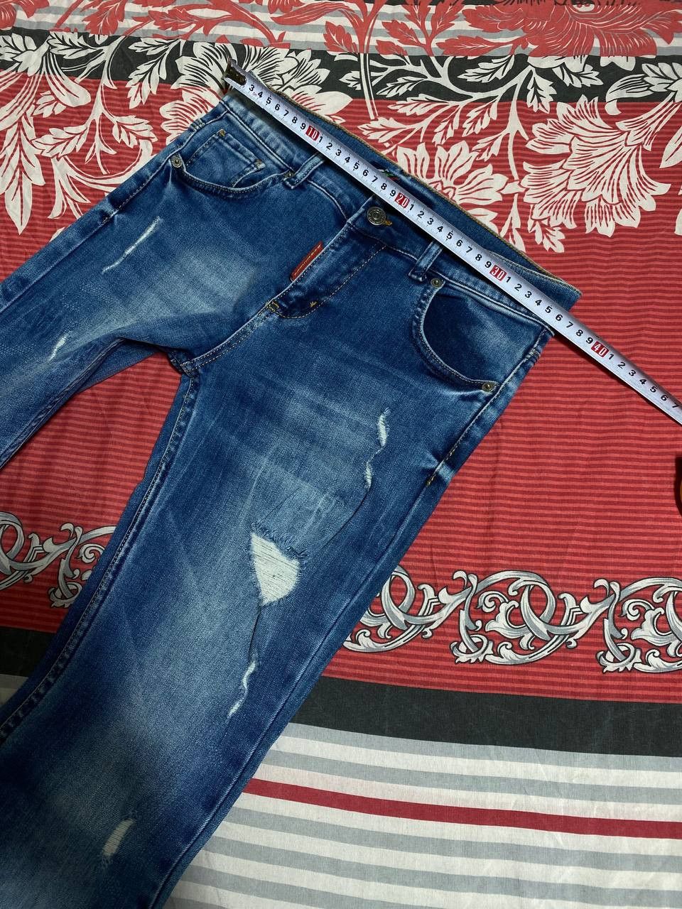 Japanese Brand Crazy Crash Dirty Baggy Faded Jean Japan Avant Garde Style Size US 30 / EU 46 - 14 Thumbnail