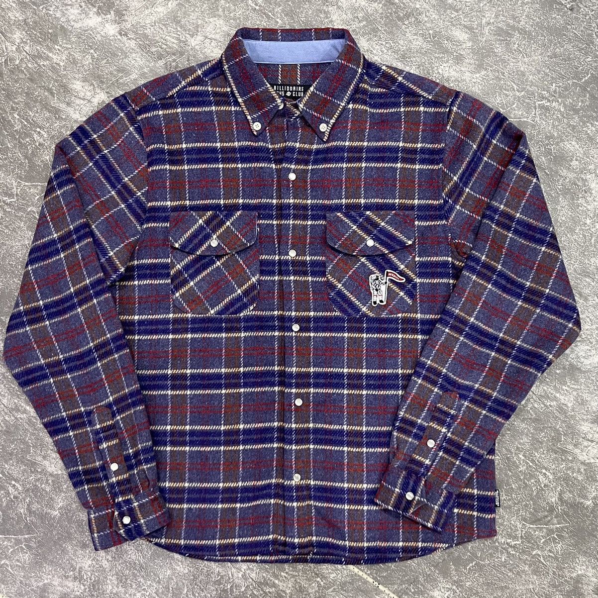 image of Billionaire Boys Club Check Shirt Purple, Men's (Size Large)