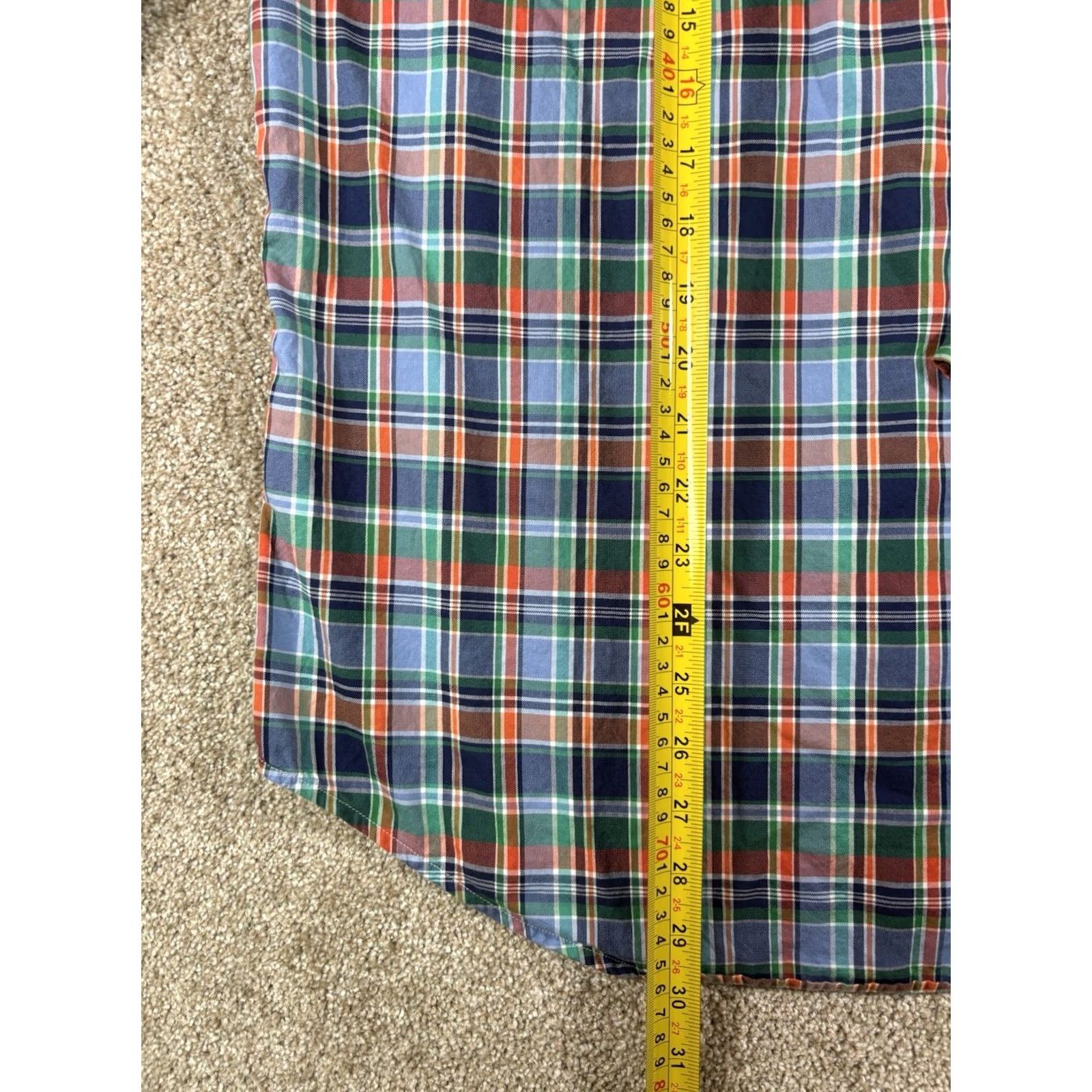 Polo Ralph Lauren Polo Ralph Lauren Shirt Mens Large Slim Fit Cotton Stretch Pony Preppy Plaid Long Sleeve Button-Up Size US L / EU 52-54 / 3 - 6 Thumbnail