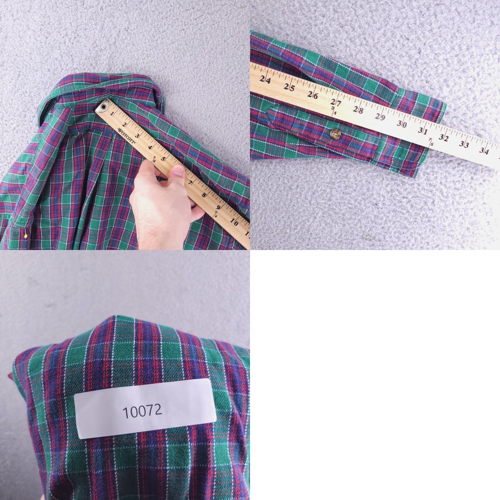 Polo Ralph Lauren VINTAGE Polo Ralph Lauren Shirt Mens Medium Flannel Long Sleeve Green THICK Size US M / EU 48-50 / 2 - 8 Thumbnail