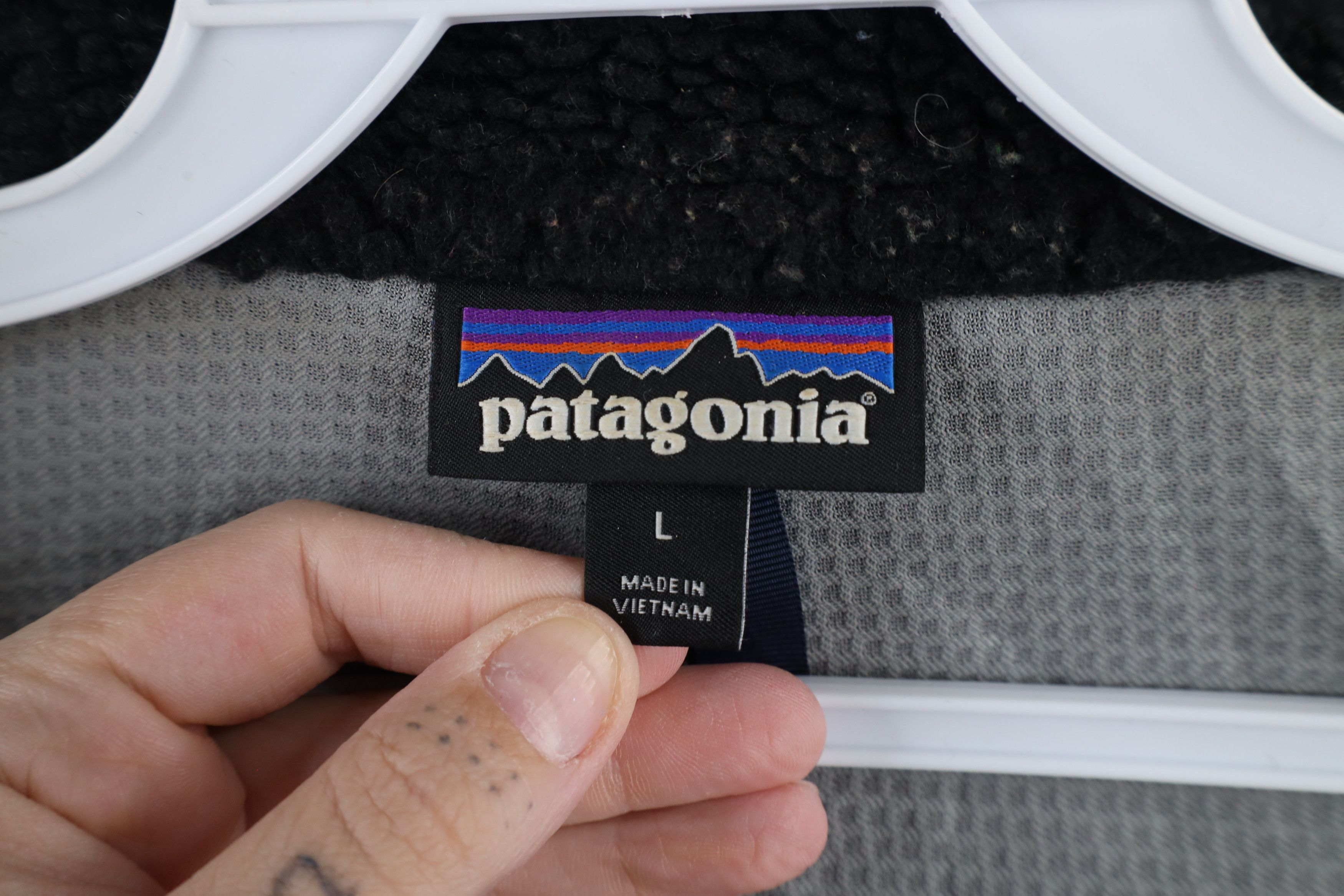 Patagonia × Vintage Patagonia Retro-X Deep Pile Fleece Vest Jacket Black Blue Size US L / EU 52-54 / 3 - 12 Thumbnail
