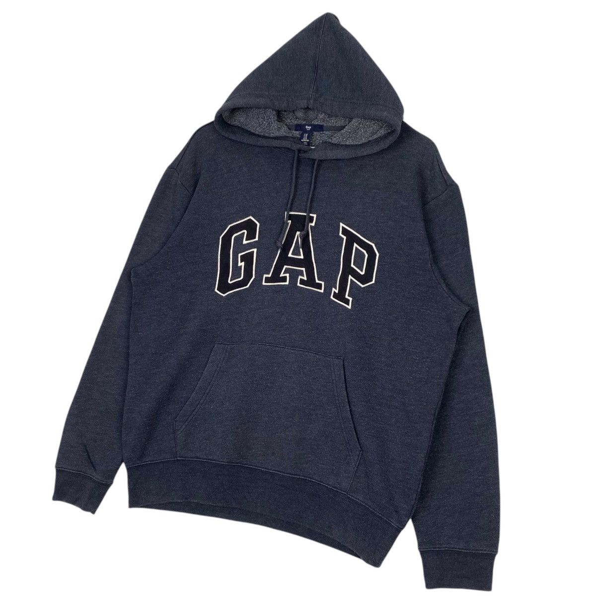 Gap × Vintage Vintage GAP Hoodie Big Logo Embroidered Blue Size US M / EU 48-50 / 2 - 2 Thumbnail