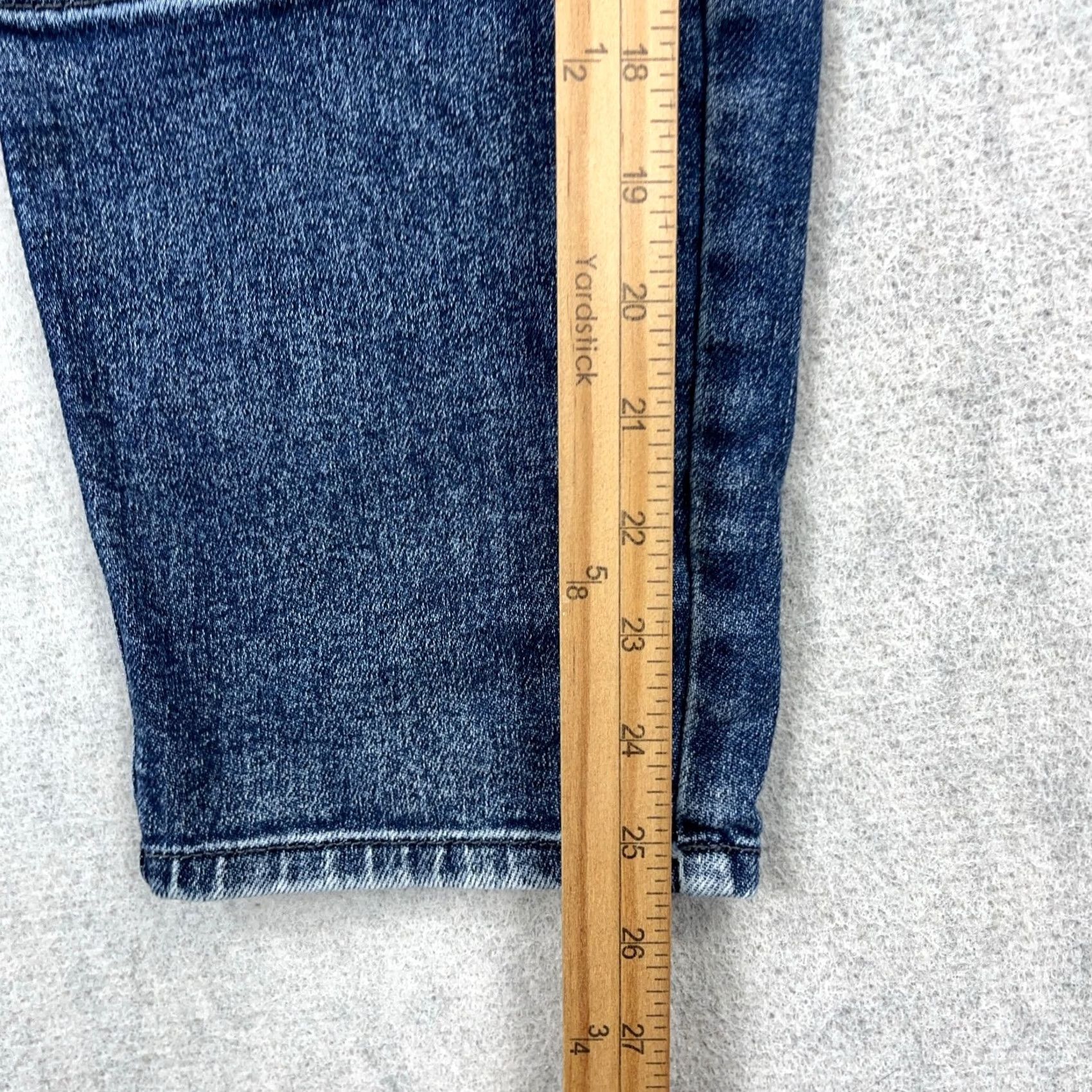Vintage Maurices Jeans Women 4 Straight Leg High Rise Cargo Pockets Relaxed Fit Baggy Denim Blue 5-Pocket Design Regular Inseam 25.5 in Size 27" / US 4 / IT 40 - 7 Thumbnail