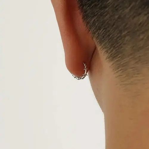Other 100%925 silver retro punk earrings （1pairs） Size ONE SIZE - 2 Thumbnail