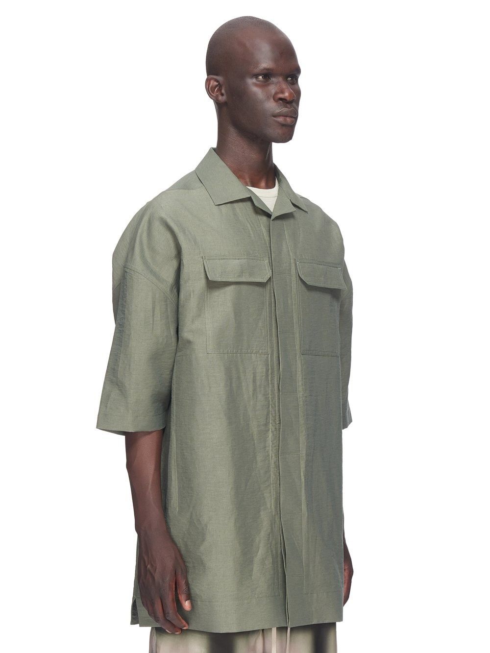 Rick Owens o1y0325 Linen Shirt in Green Size US S / EU 44-46 / 1 - 3 Thumbnail