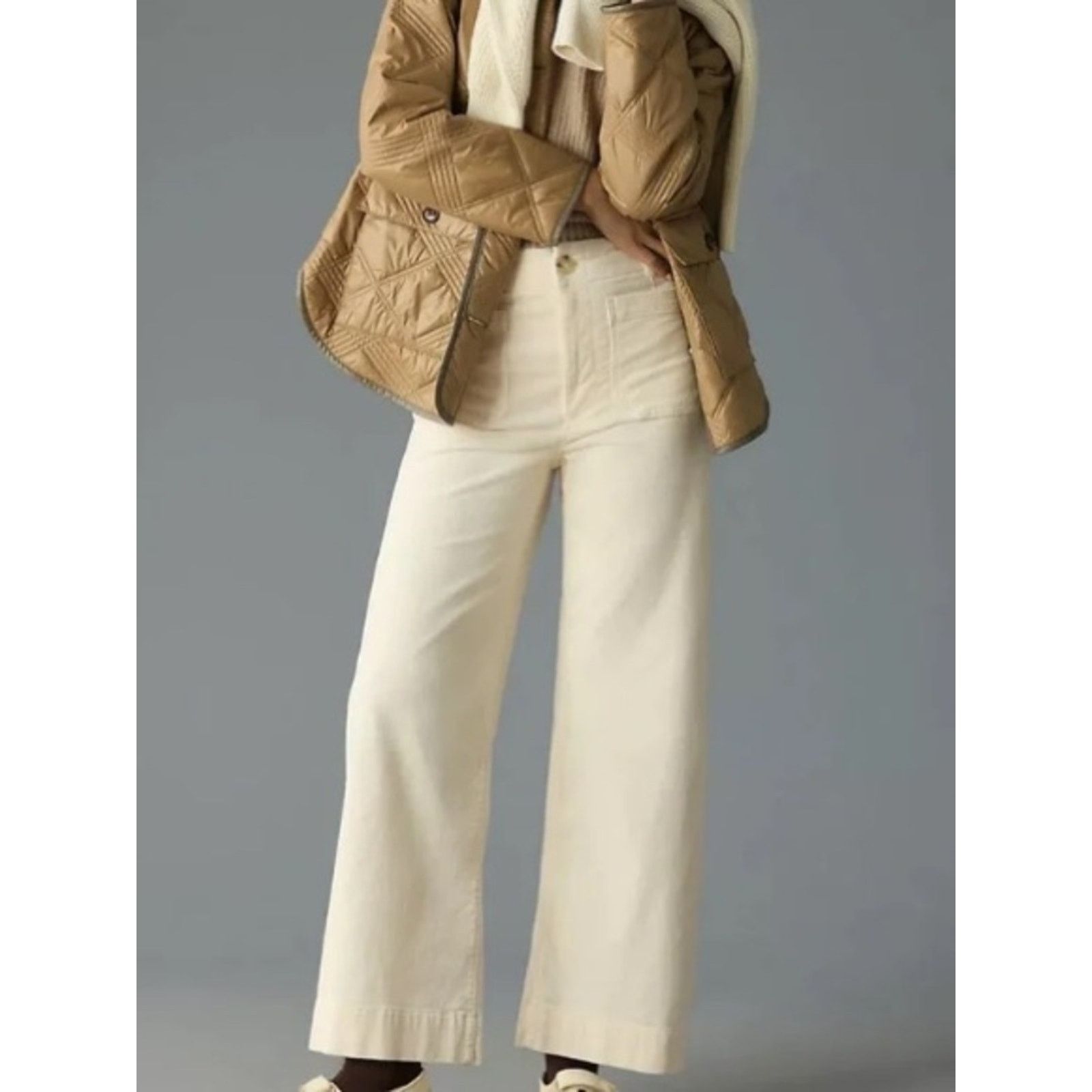 Anthropologie Anthropologie $138 Maeve Colette Wide-Leg Cord Pants 25” Size 25" / US 0 / IT 36 - 5 Thumbnail