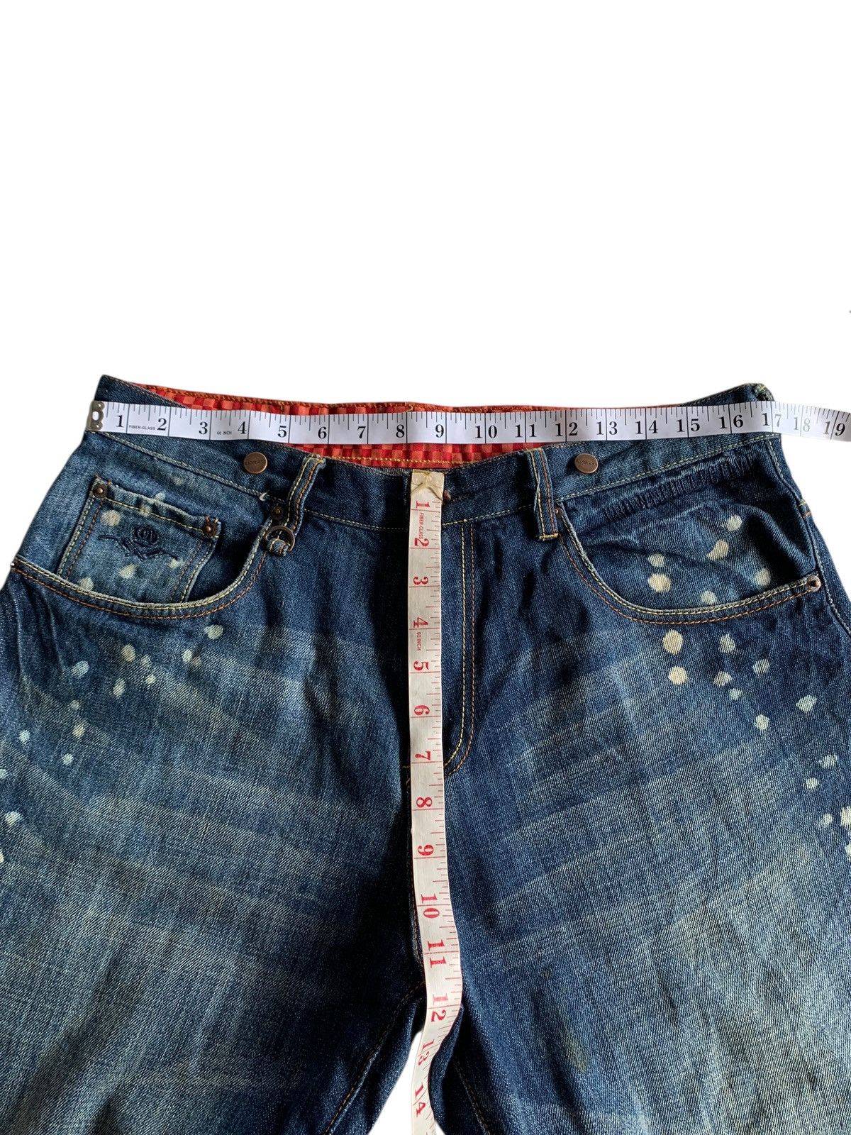 If Six Was Nine CROWN COLLECTIVE BIG SKULL PUNK JAPANESE DISTRESSED DENIM Size US 34 / EU 50 - 18 Thumbnail