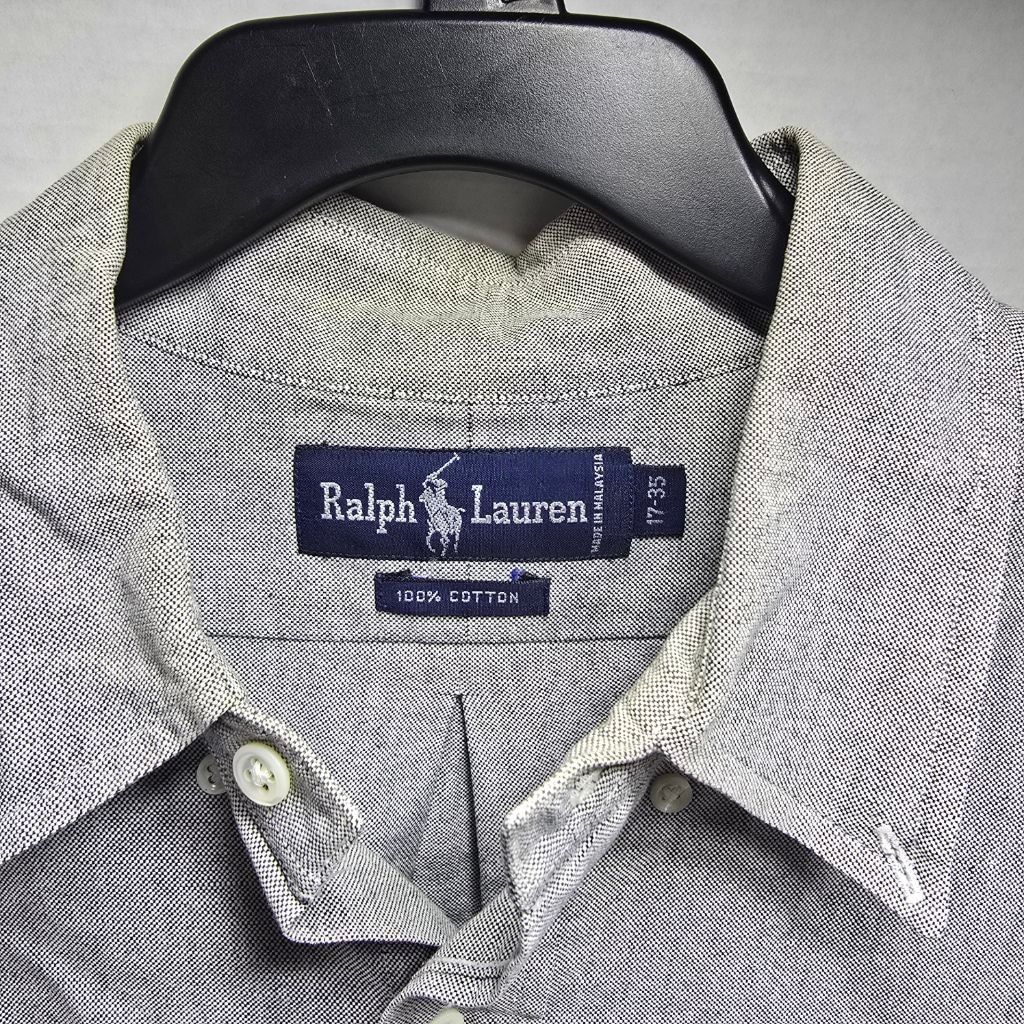 Ralph Lauren Men's Ralph Lauren Gray Casual Button Down Shirt Neck 17 Size US XL / EU 56 / 4 - 5 Thumbnail