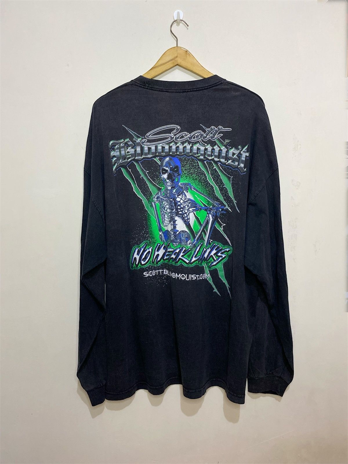Vintage SCOTT BLOOMQUIST Graphic Loongsleve T-shirt Size US XXL / EU 58 / 5 - 2 Thumbnail